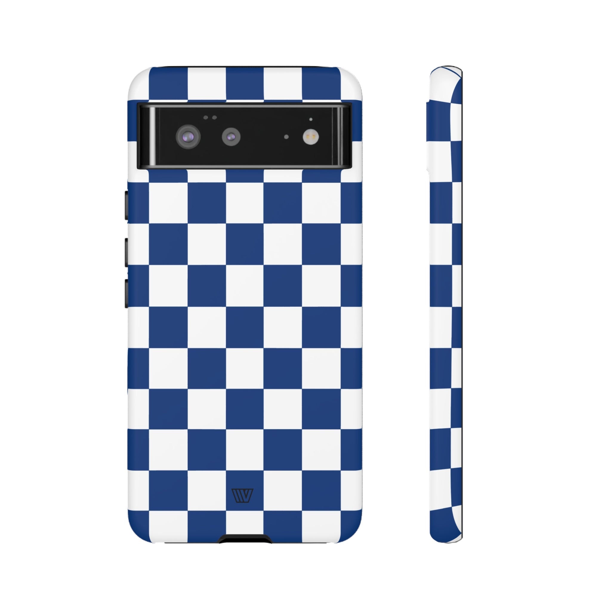 BLUE WHITE CHECKERBOARD | Tough Phone Case