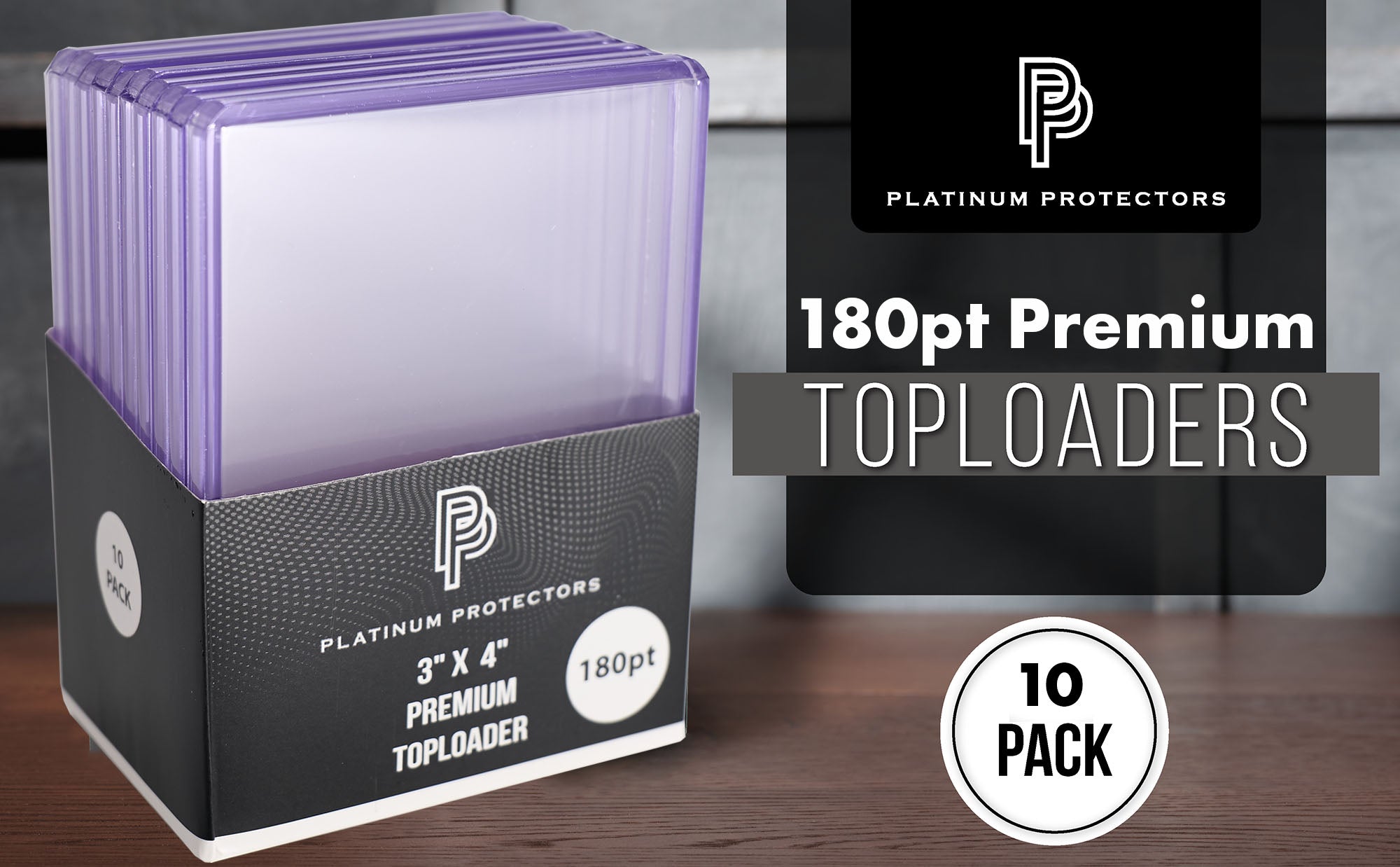 Platinum Protectors Premium Toploaders for Trading Cards - 180 pt