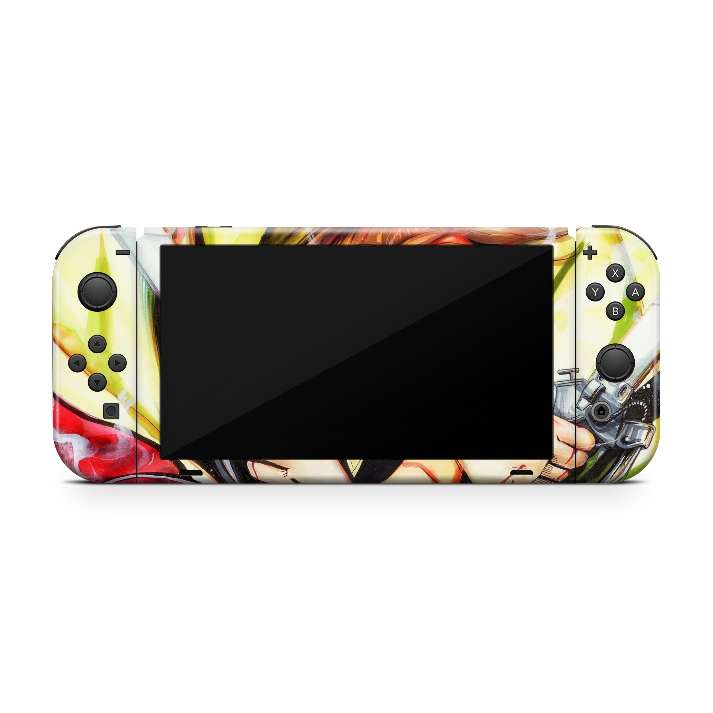 Optic Maverick v1 Nintendo Switch OLED Skin - Anime-inspired design