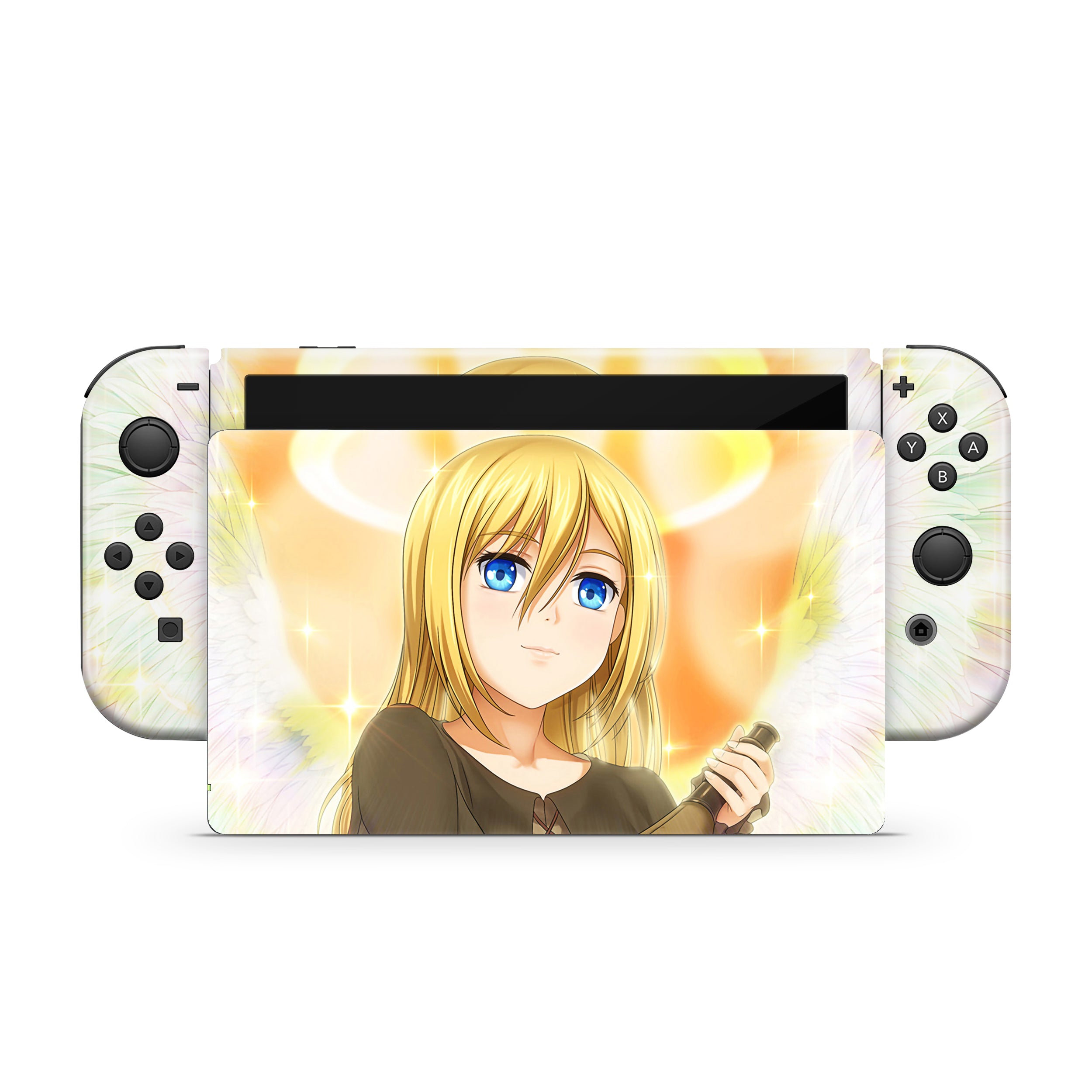 Royal Dawn v1 Nintendo Switch OLED Skin - Anime-inspired design