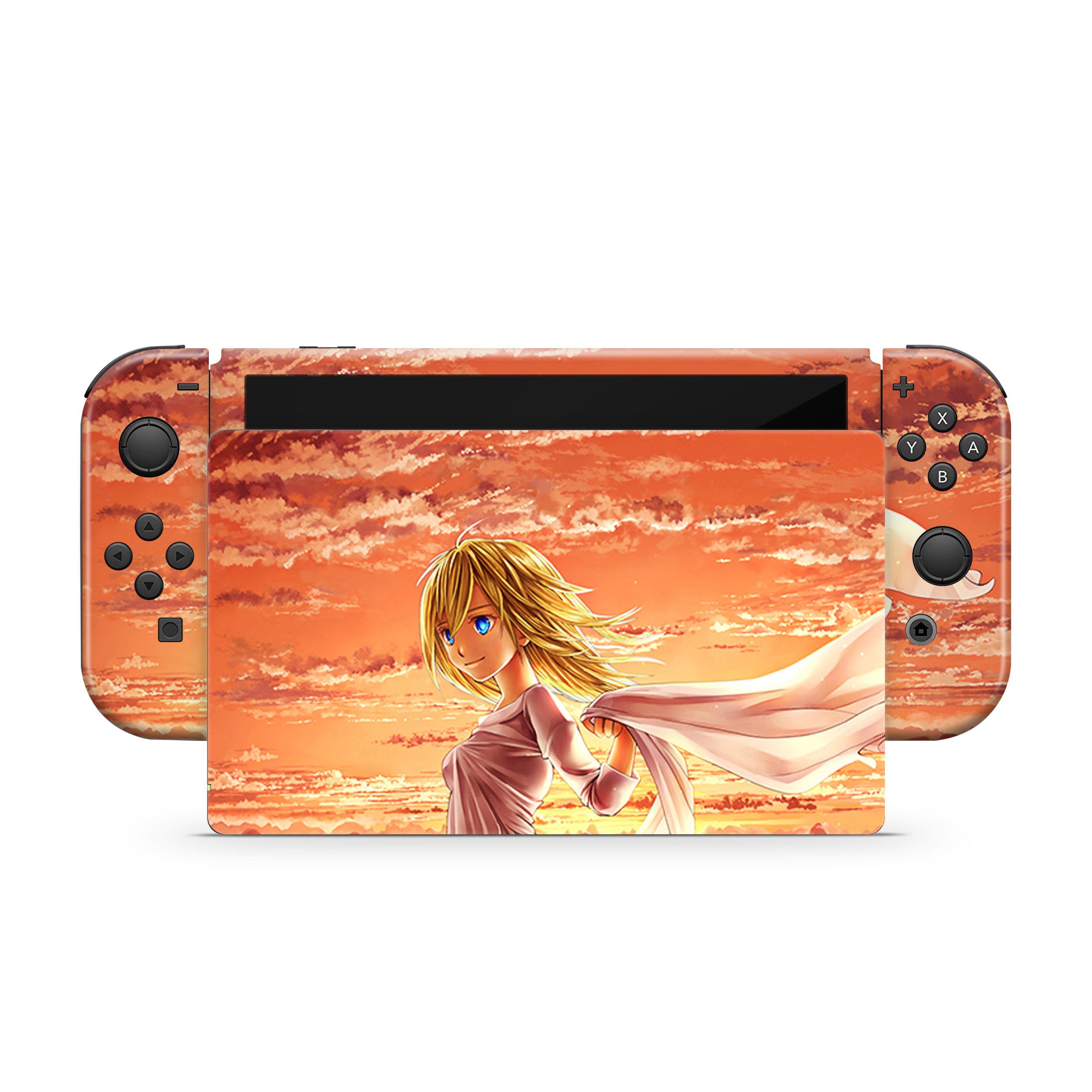 Royal Dawn v3 Nintendo Switch OLED Skin - Anime-inspired design