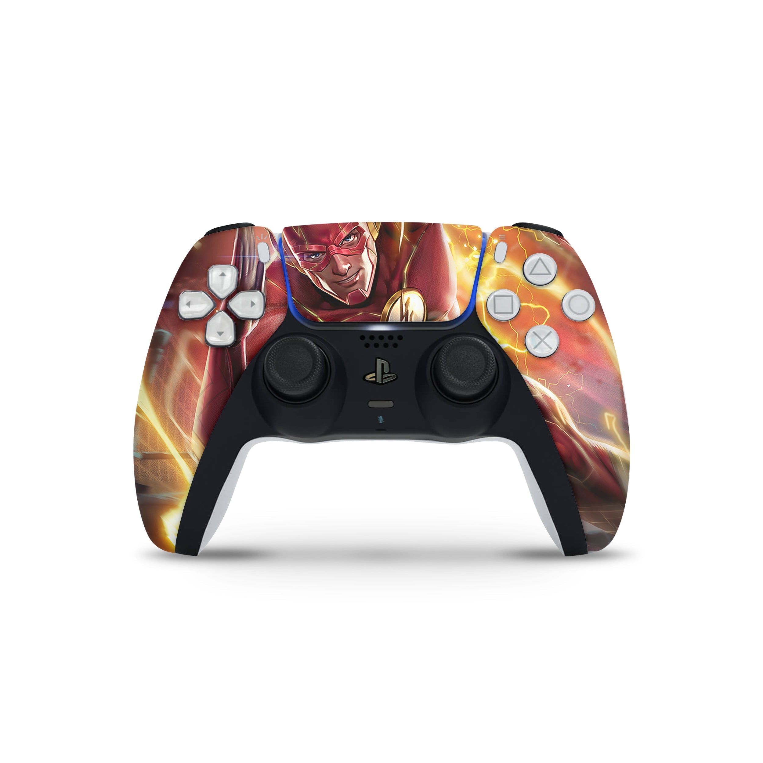 Red Velocity v8 PS5 Controller Skin - Comics-inspired design