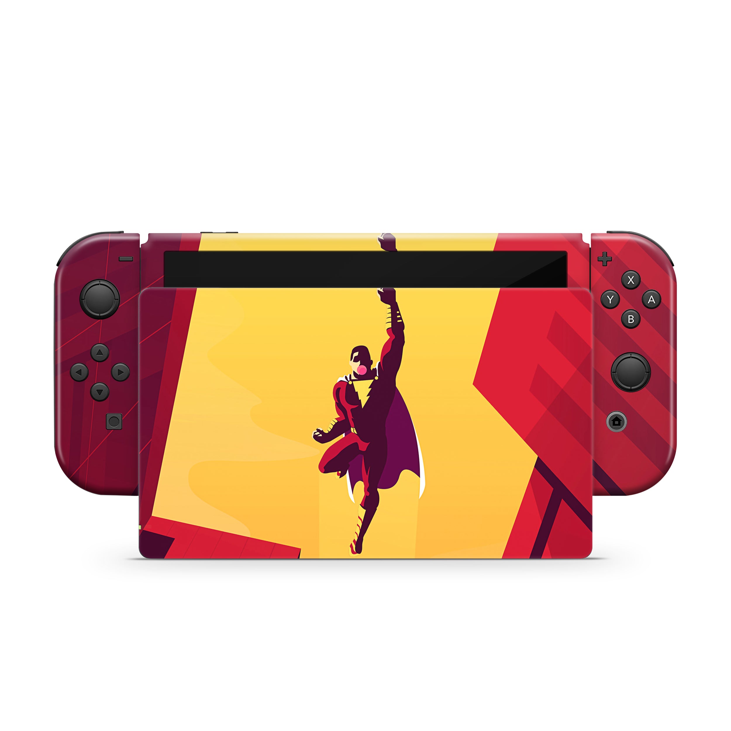Thunder Champion v1 Nintendo Switch OLED Skin - Comics-inspired design