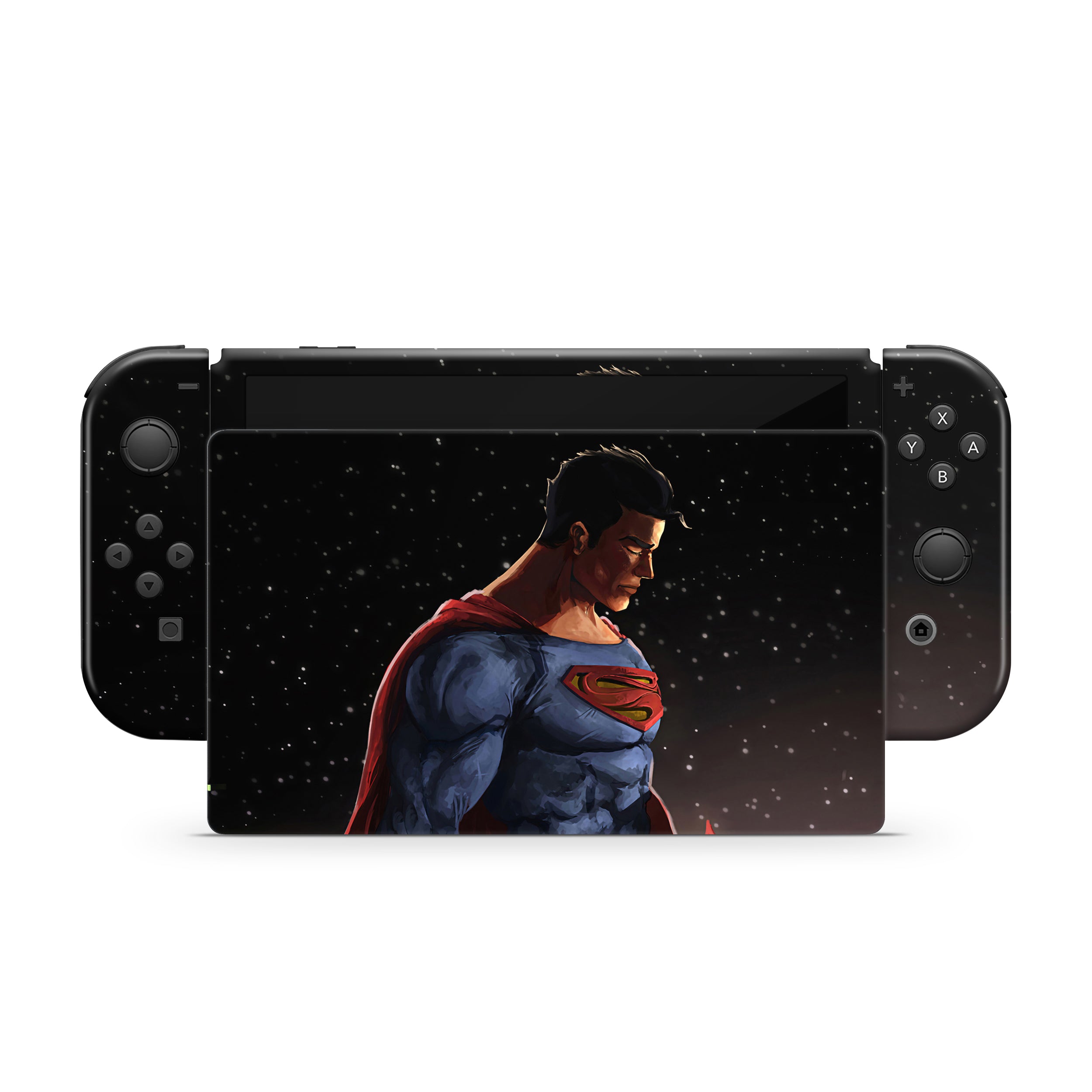Hero of Steel v6 Nintendo Switch OLED Skin - Comics-inspired design