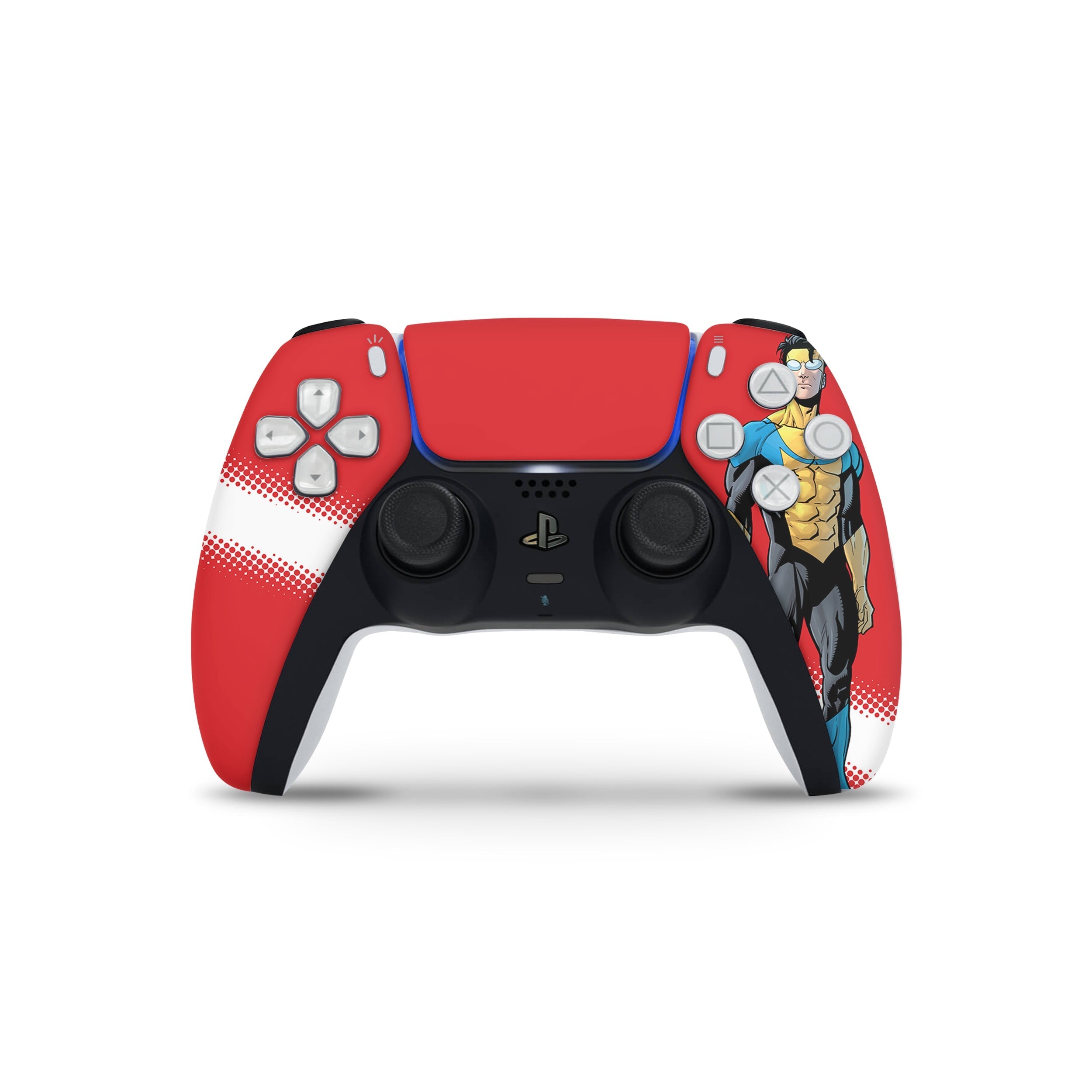 Indomitable Hero v1 PS5 Controller Skin - Comics-inspired design