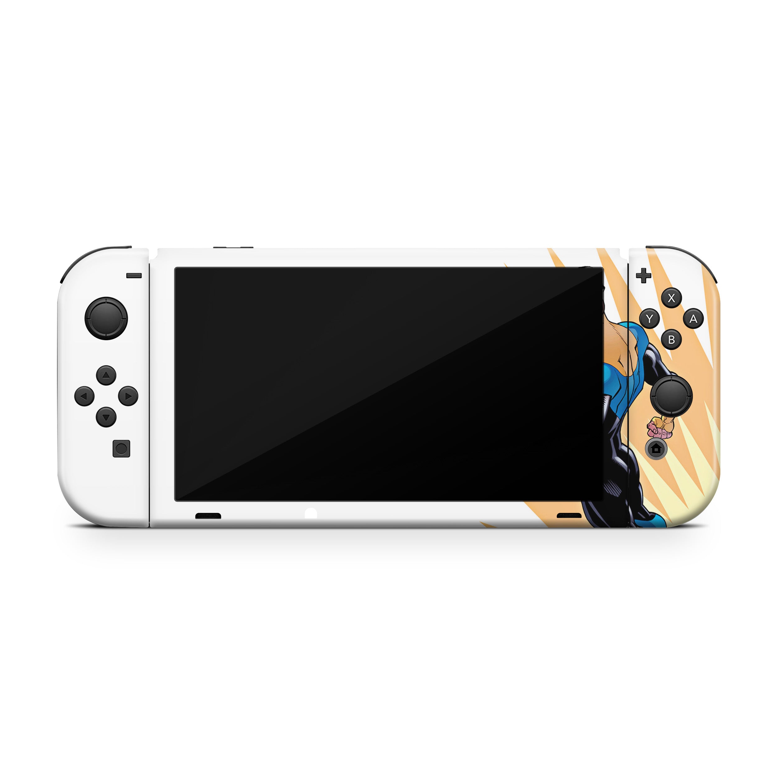 Indomitable Hero v2 Nintendo Switch OLED Skin - Comics-inspired design
