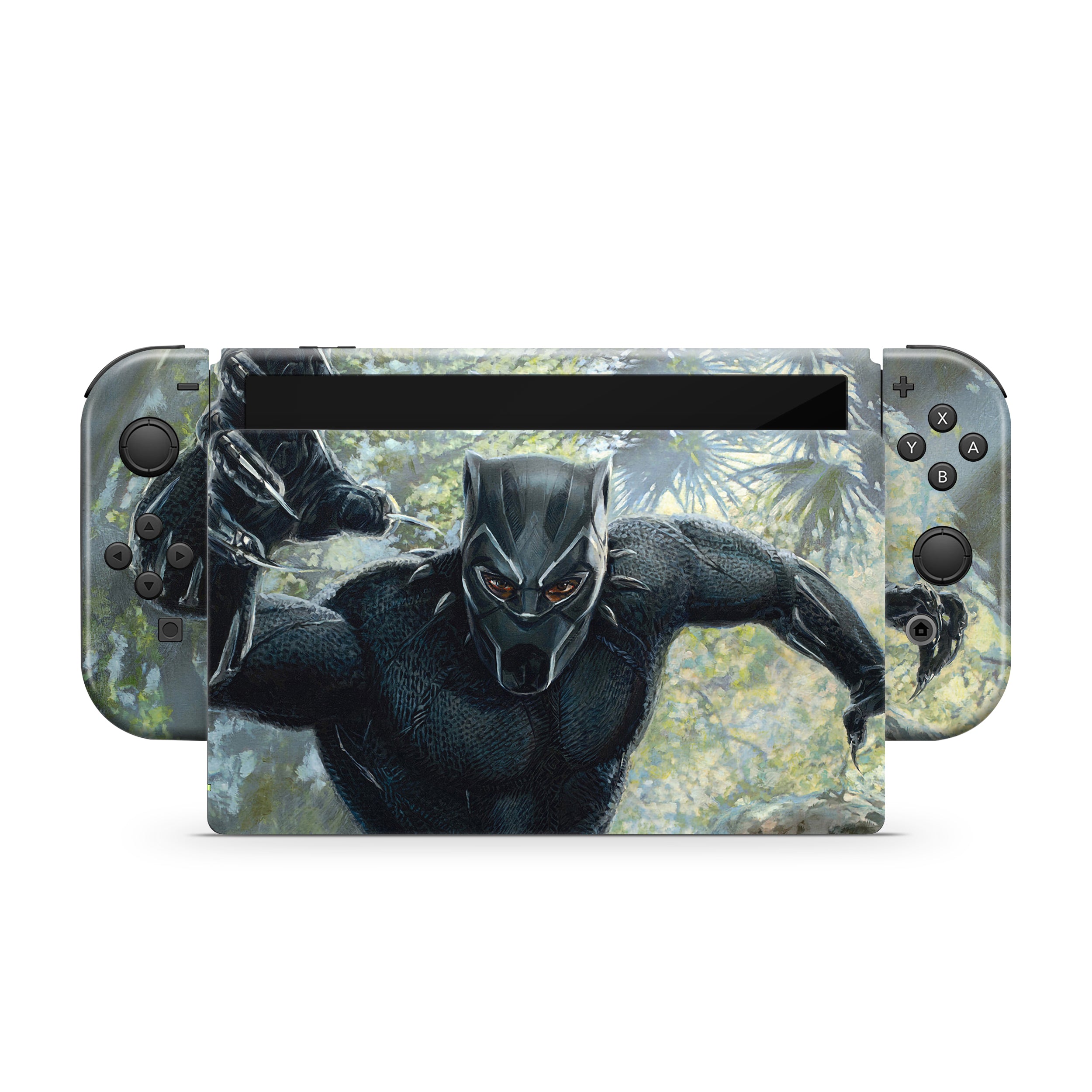 Panther Warrior v8 Nintendo Switch OLED Skin - Comics-inspired design