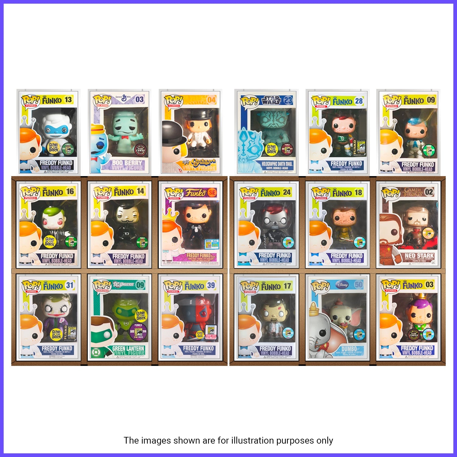 ** PRE-ORDER ETA LATE AUGUST** GRAIL KUBBIE BROWN (3x2) - In Box Display Case for Funko Pops in Acrylic Hard Stack Armor (Cardboard)