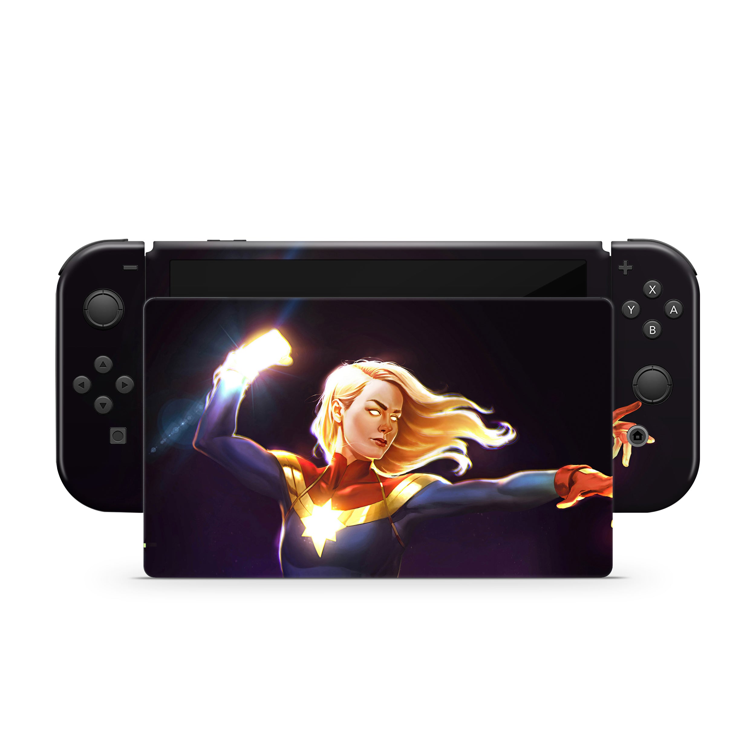 Galactic Champion v6 Nintendo Switch OLED Skin - Comics-inspired design