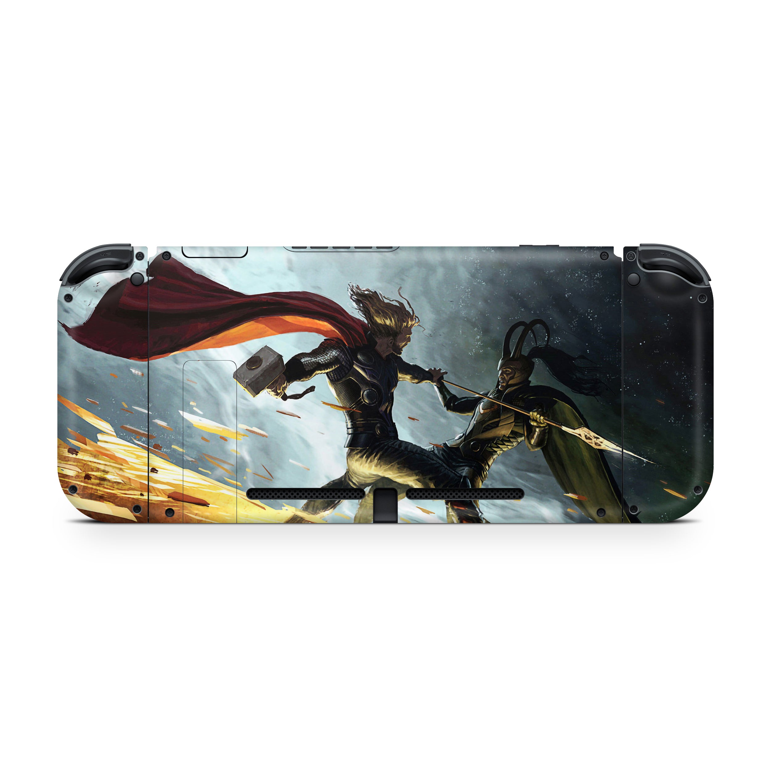 Thunder God v7 Nintendo Switch OLED Skin - Comics-inspired design
