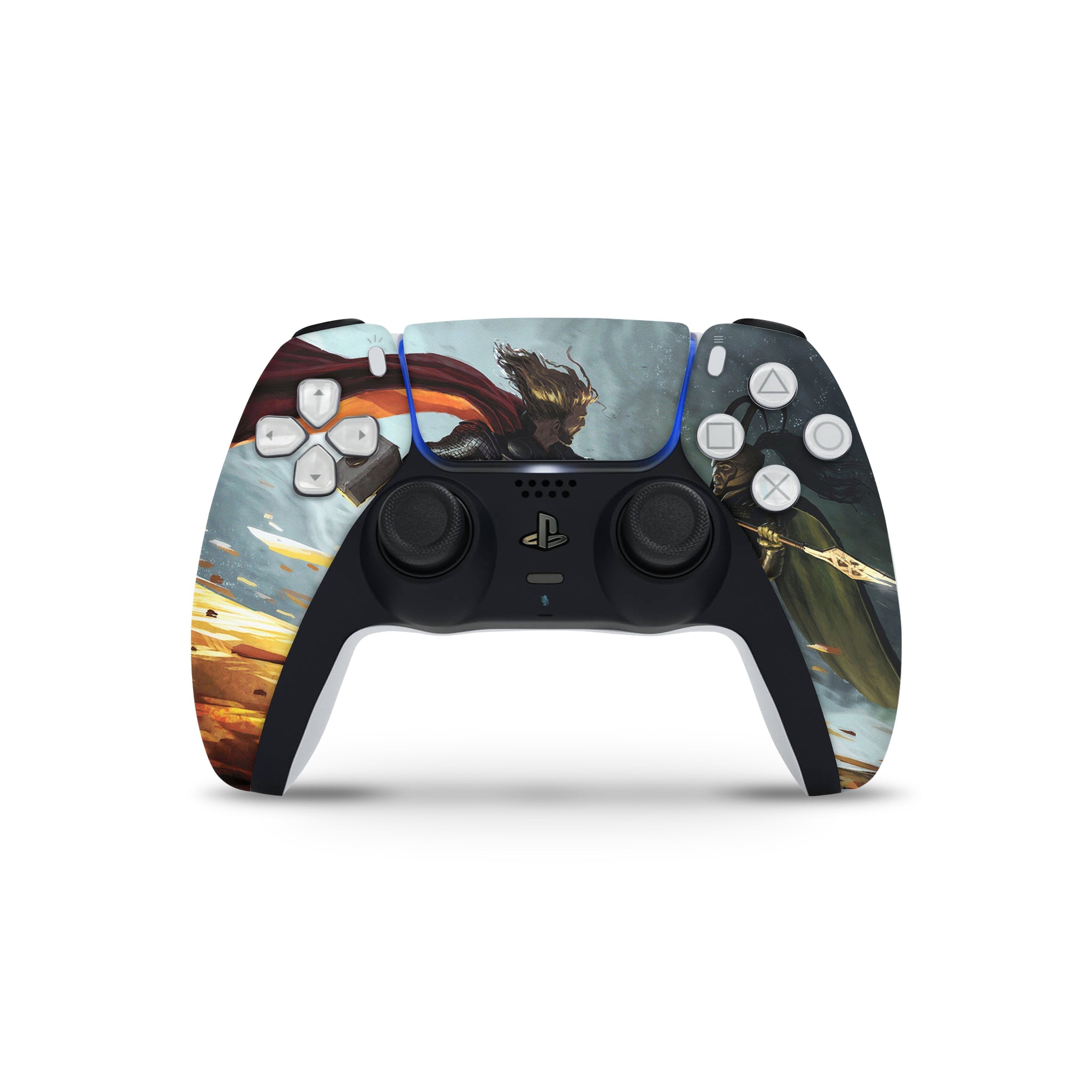 Thunder God v7 PS5 Controller Skin - Comics-inspired design