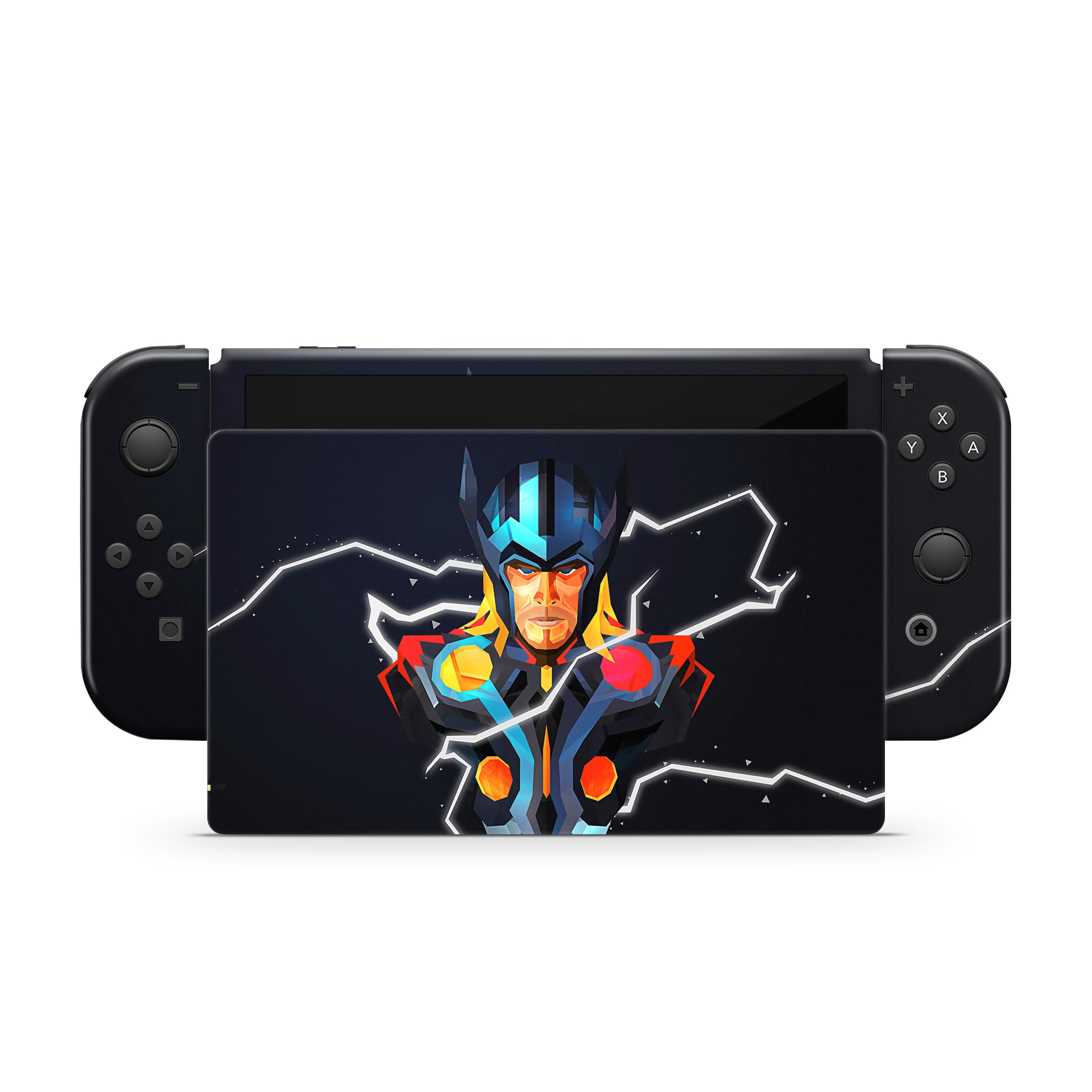 Thunder God v8 Nintendo Switch OLED Skin - Comics-inspired design