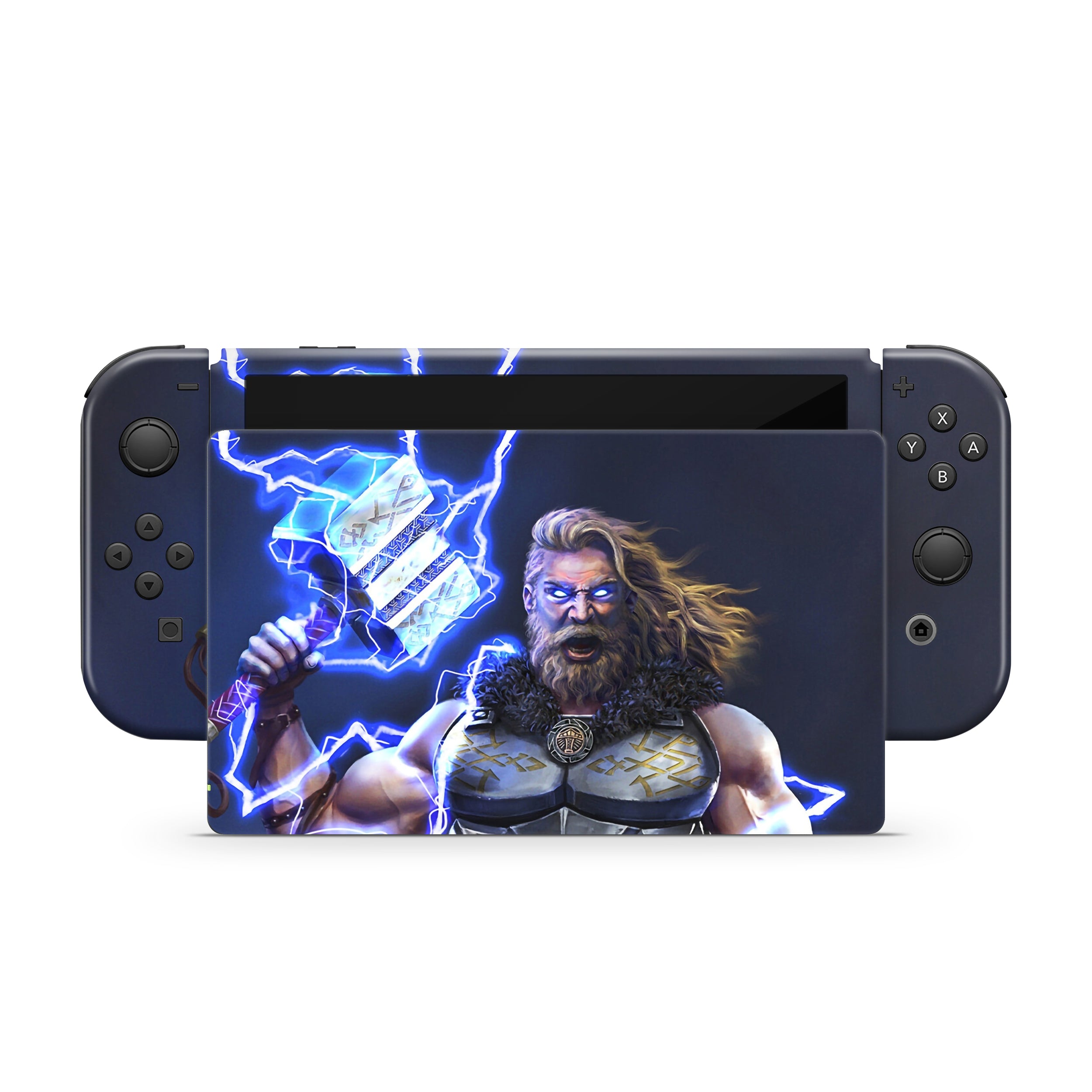 Thunder God v12 Nintendo Switch OLED Skin - Comics-inspired design