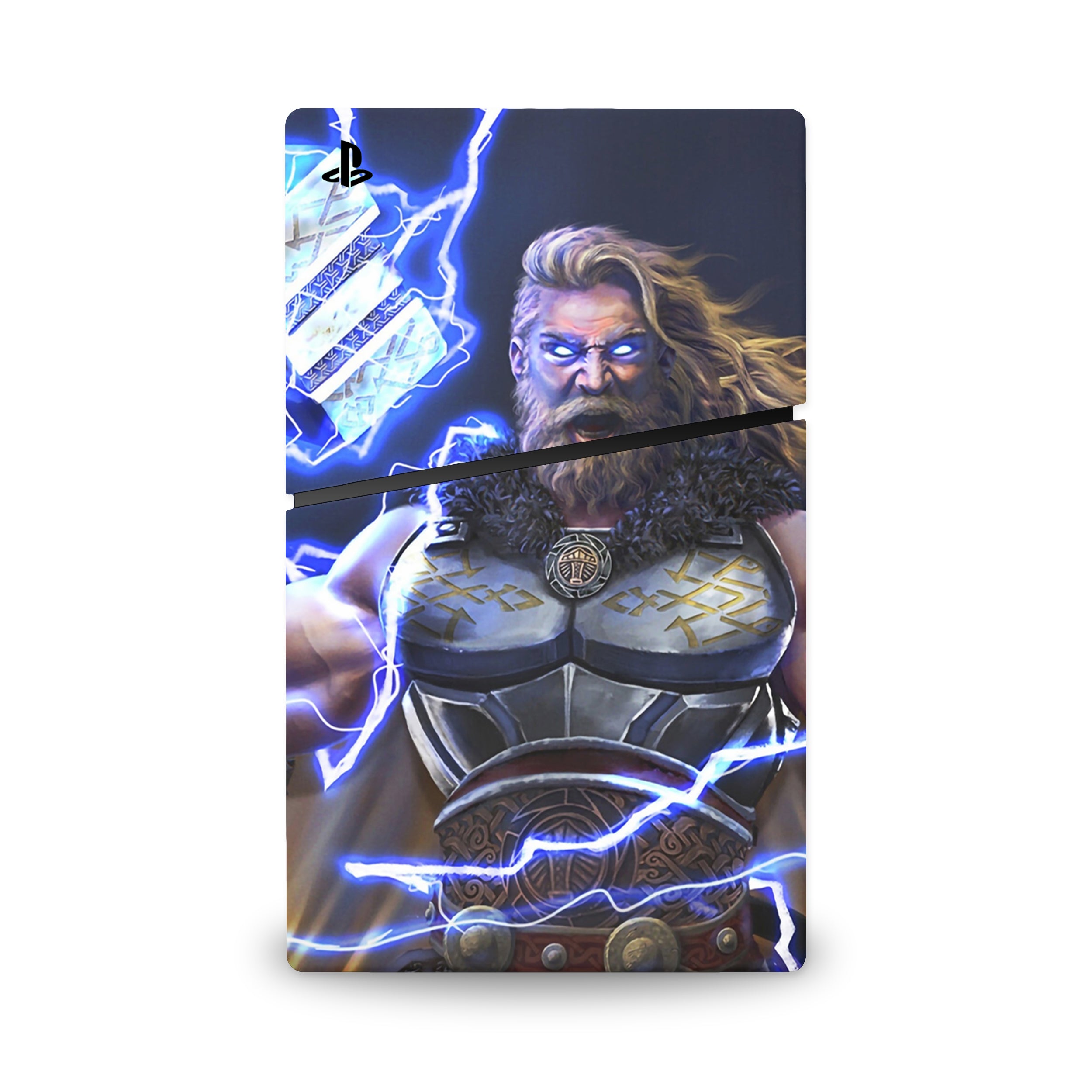 Thunder God v12 PS5 Slim Skin - Comics-inspired design