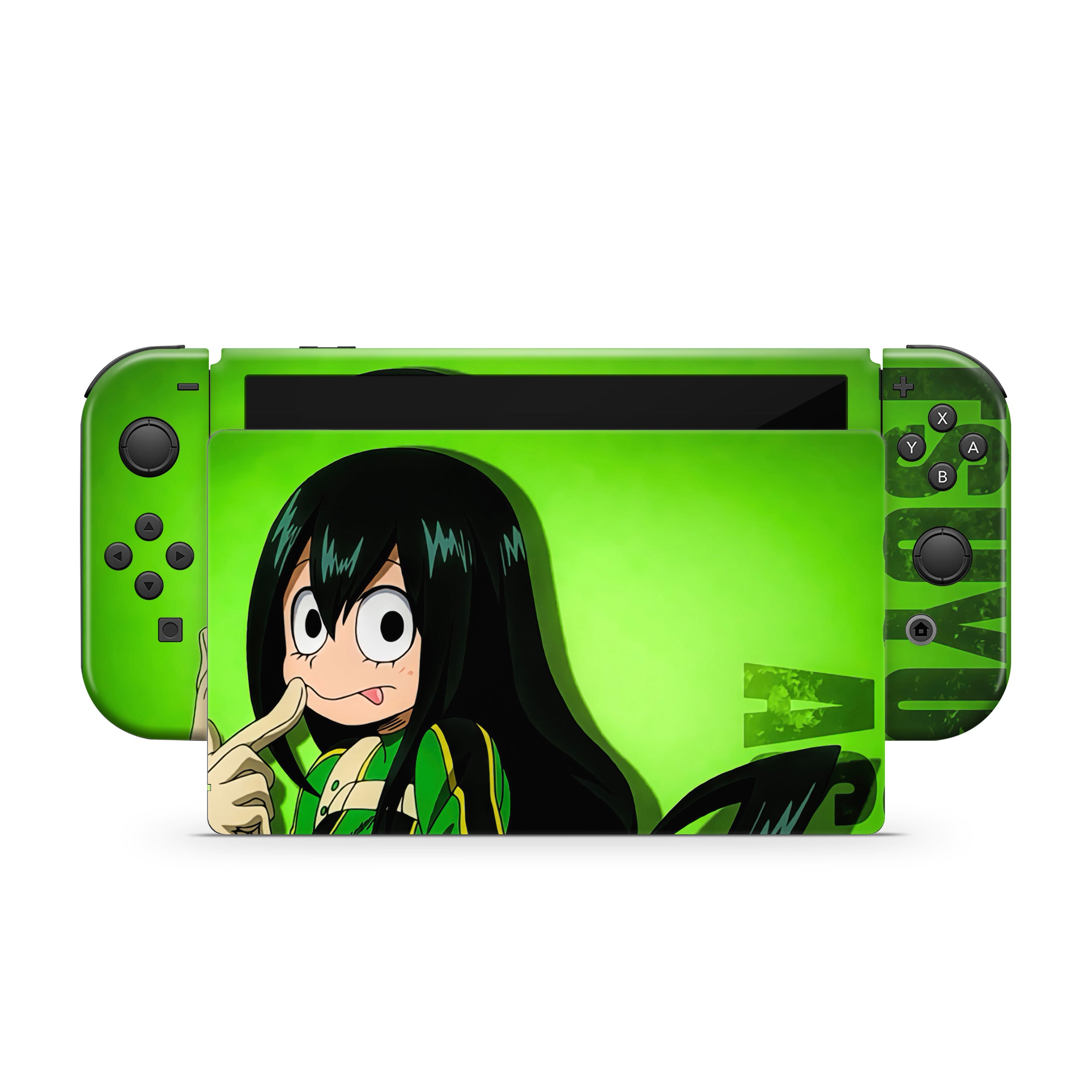 Frog Warrior v2 Nintendo Switch OLED Skin - Anime-inspired design