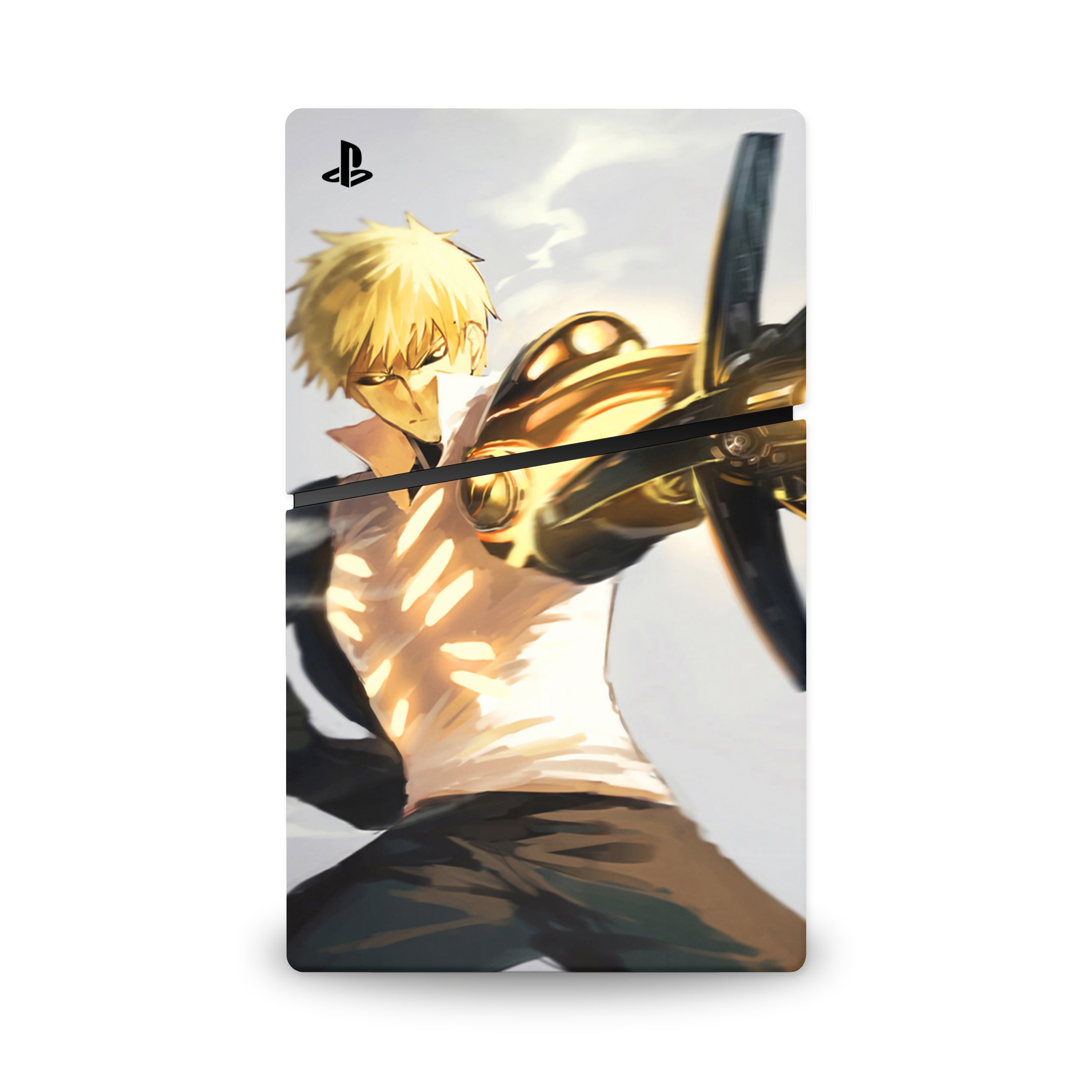 Cybernetic Warrior v3 PS5 Slim Digital Skin - Anime-inspired design