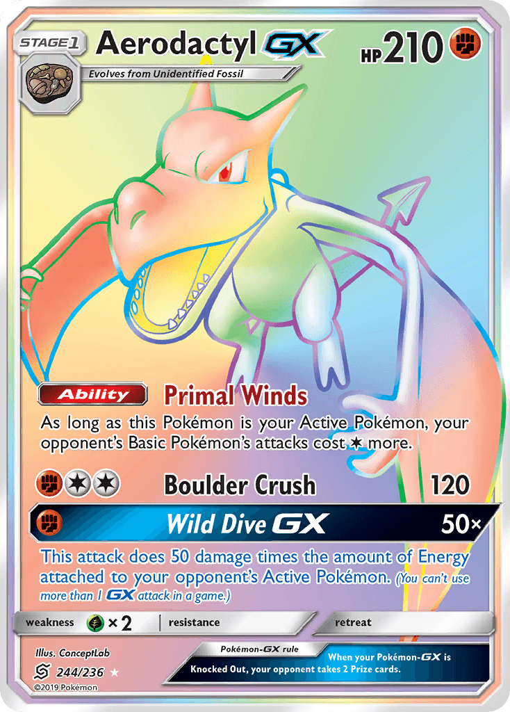 Aerodactyl GX (244/236) [Sun & Moon: Unified Minds]