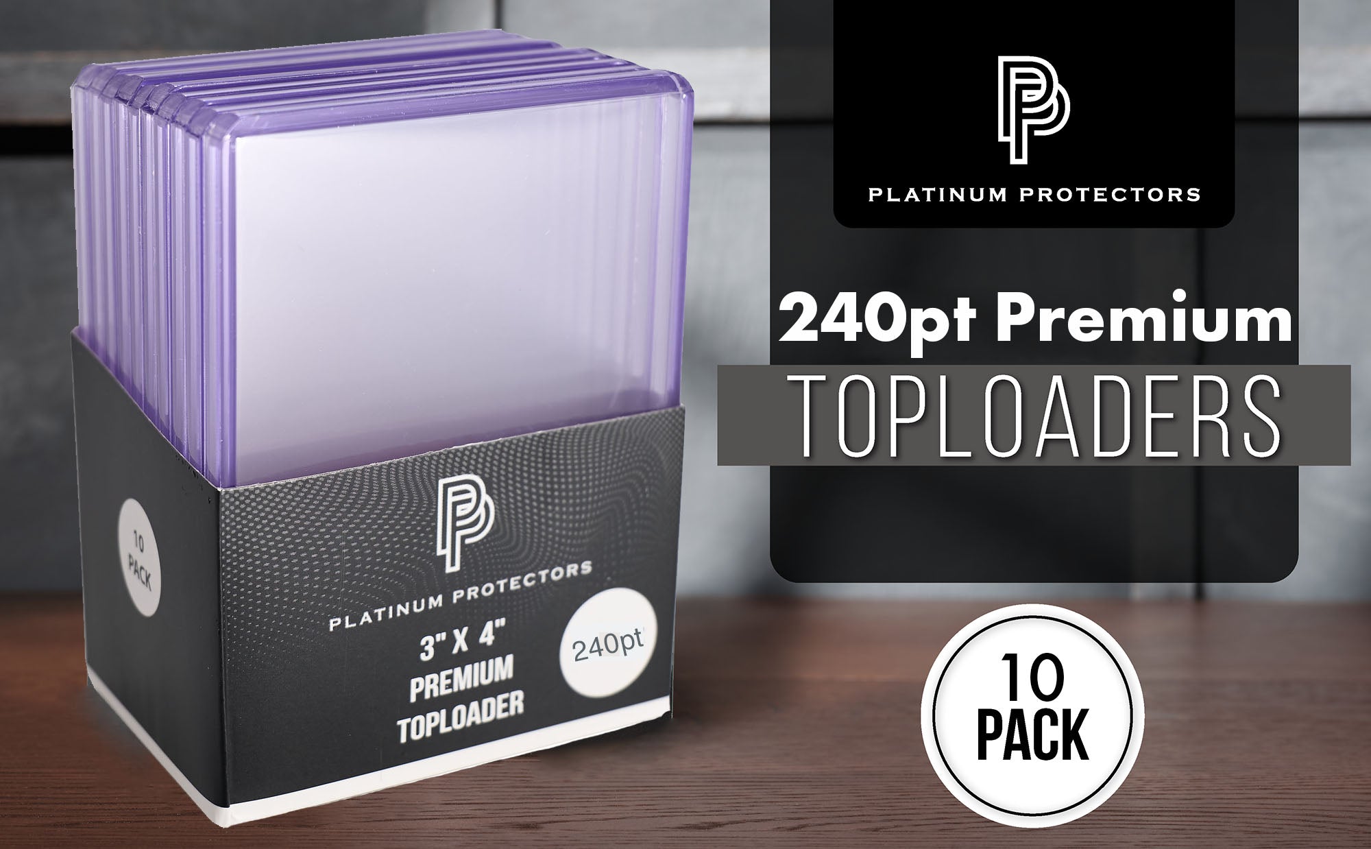 Platinum Protectors Premium Toploaders for Trading Cards - 240 pt