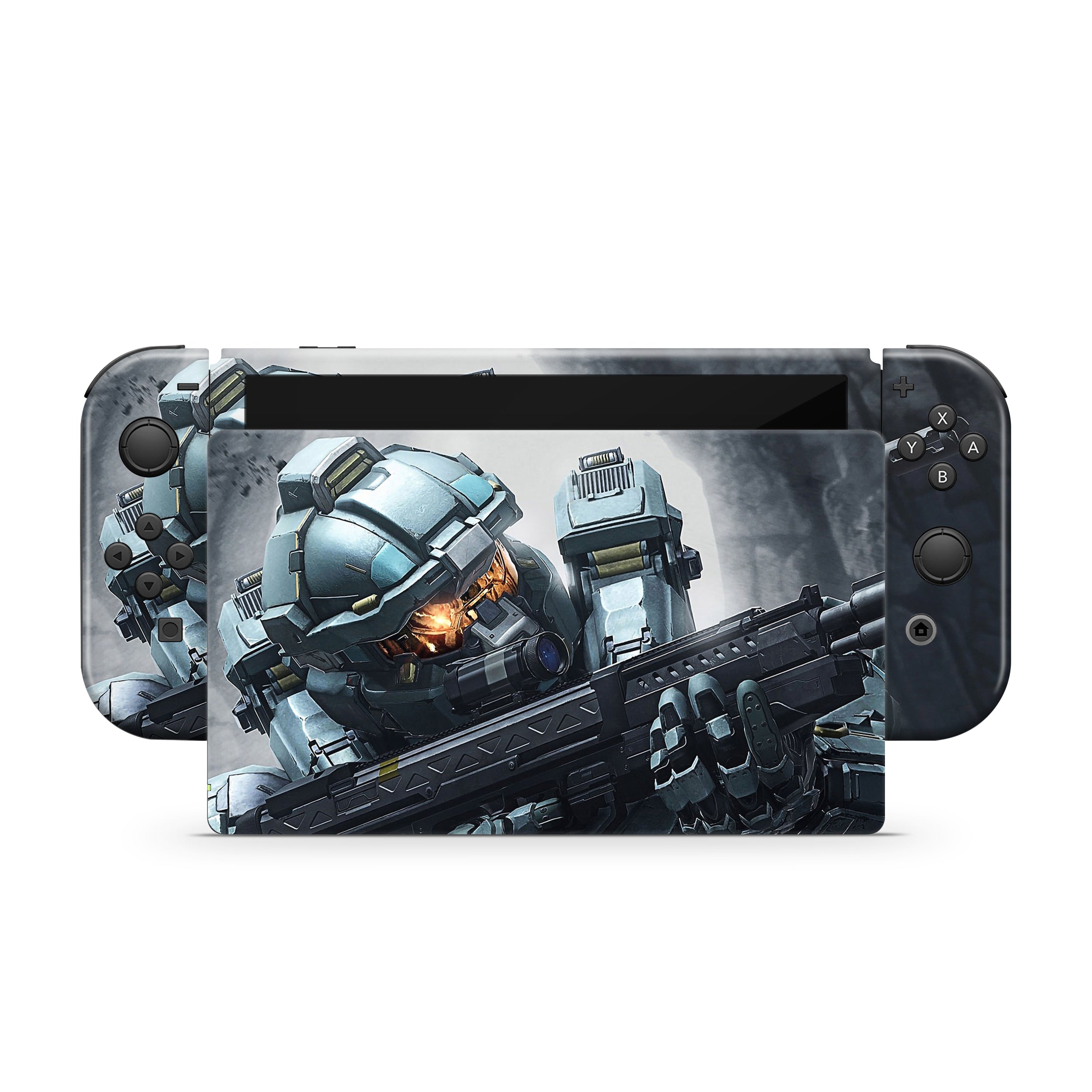 Spartan Sentinel v9 Nintendo Switch OLED Skin - Video Game-inspired design