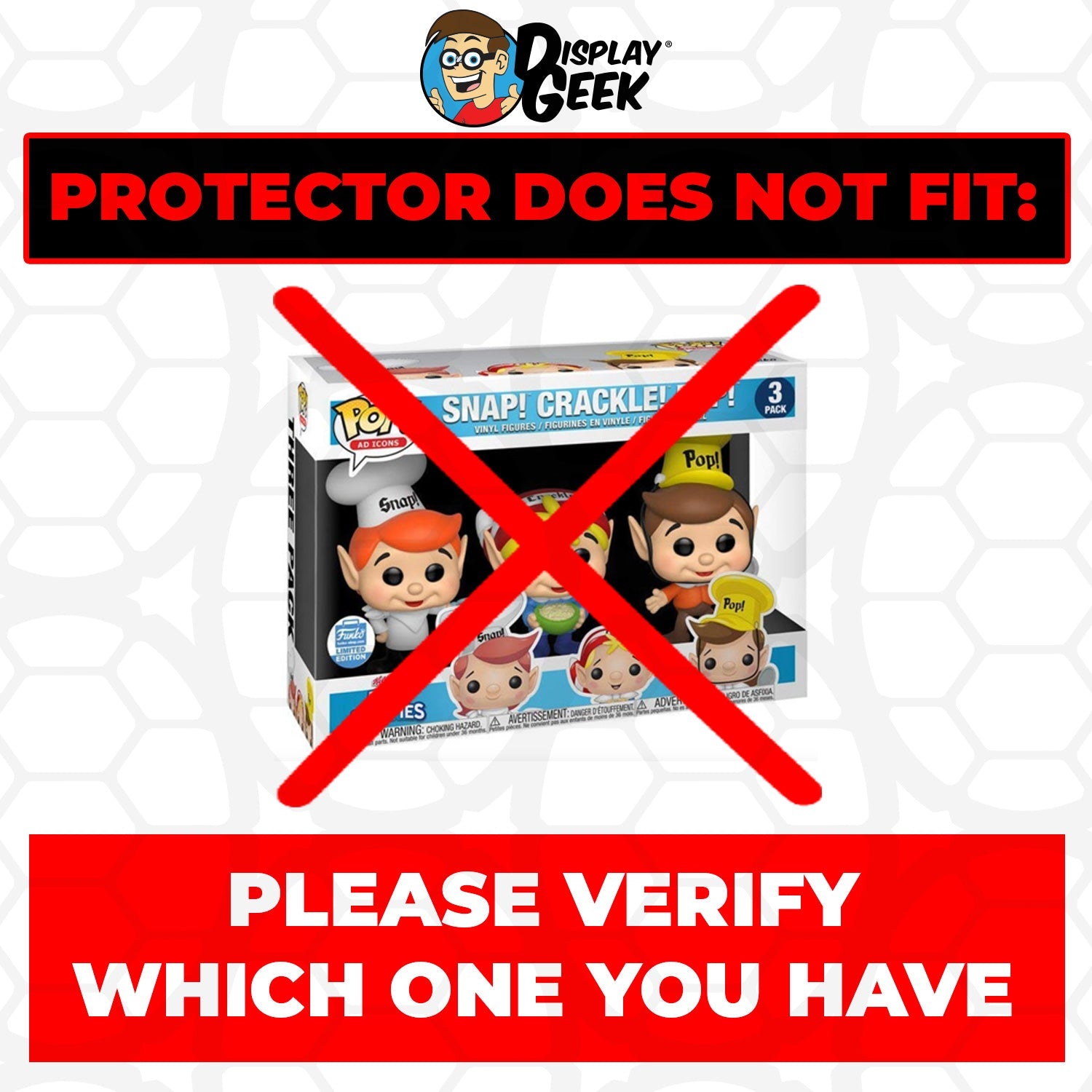 Pop Protector for Rice Krispies Snap, Crackle & Pop #227 Funko Pop Moment