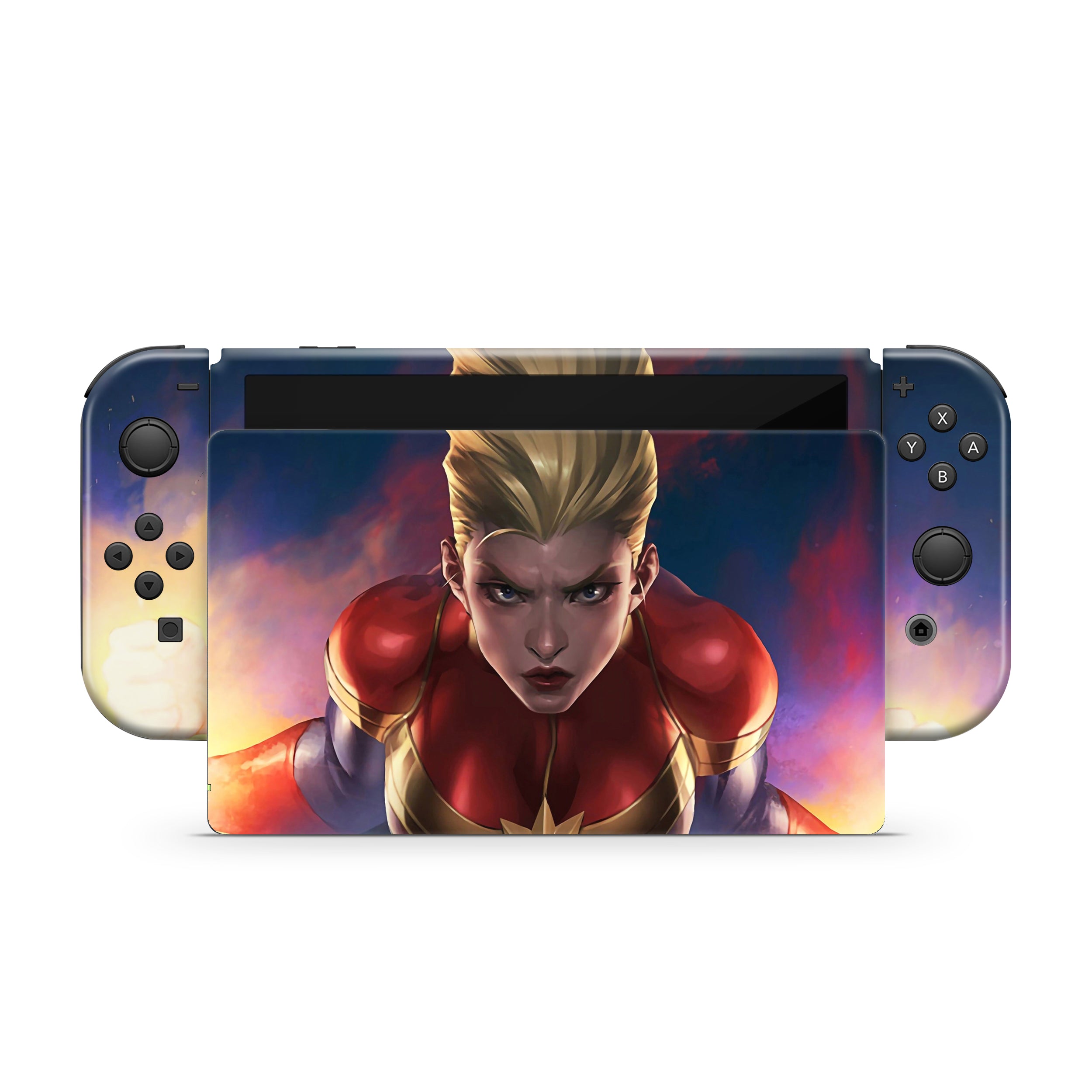 Galactic Champion v2 Nintendo Switch OLED Skin - Comics-inspired design
