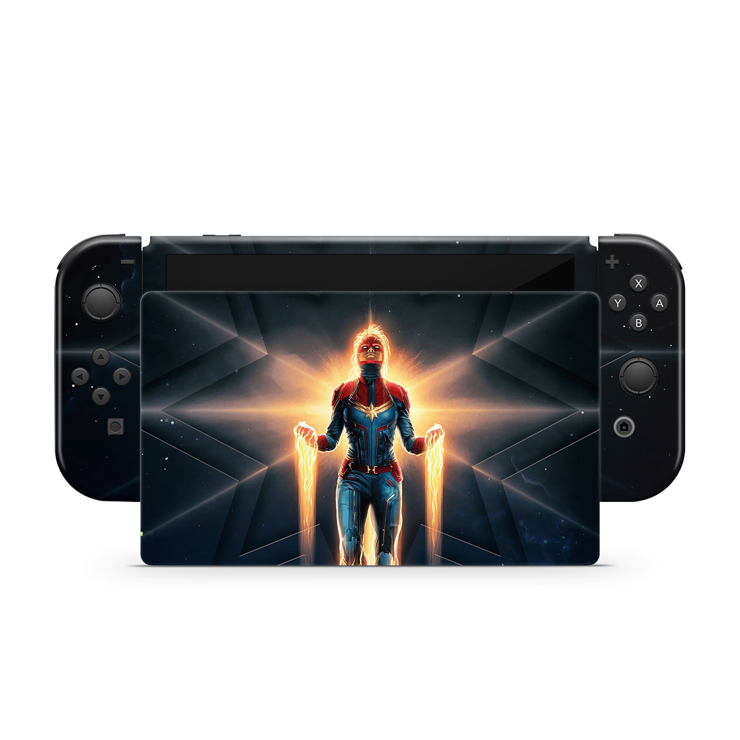 Galactic Champion v4 Nintendo Switch OLED Skin - Comics-inspired design