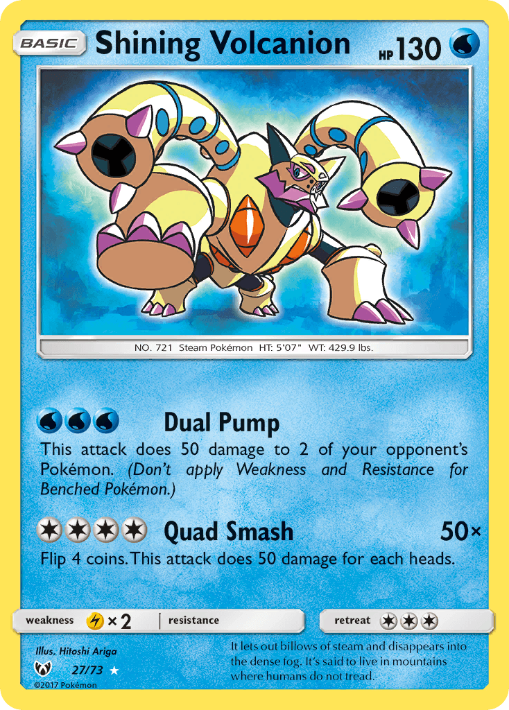 Shining Volcanion (27/73) [Sun & Moon: Shining Legends]