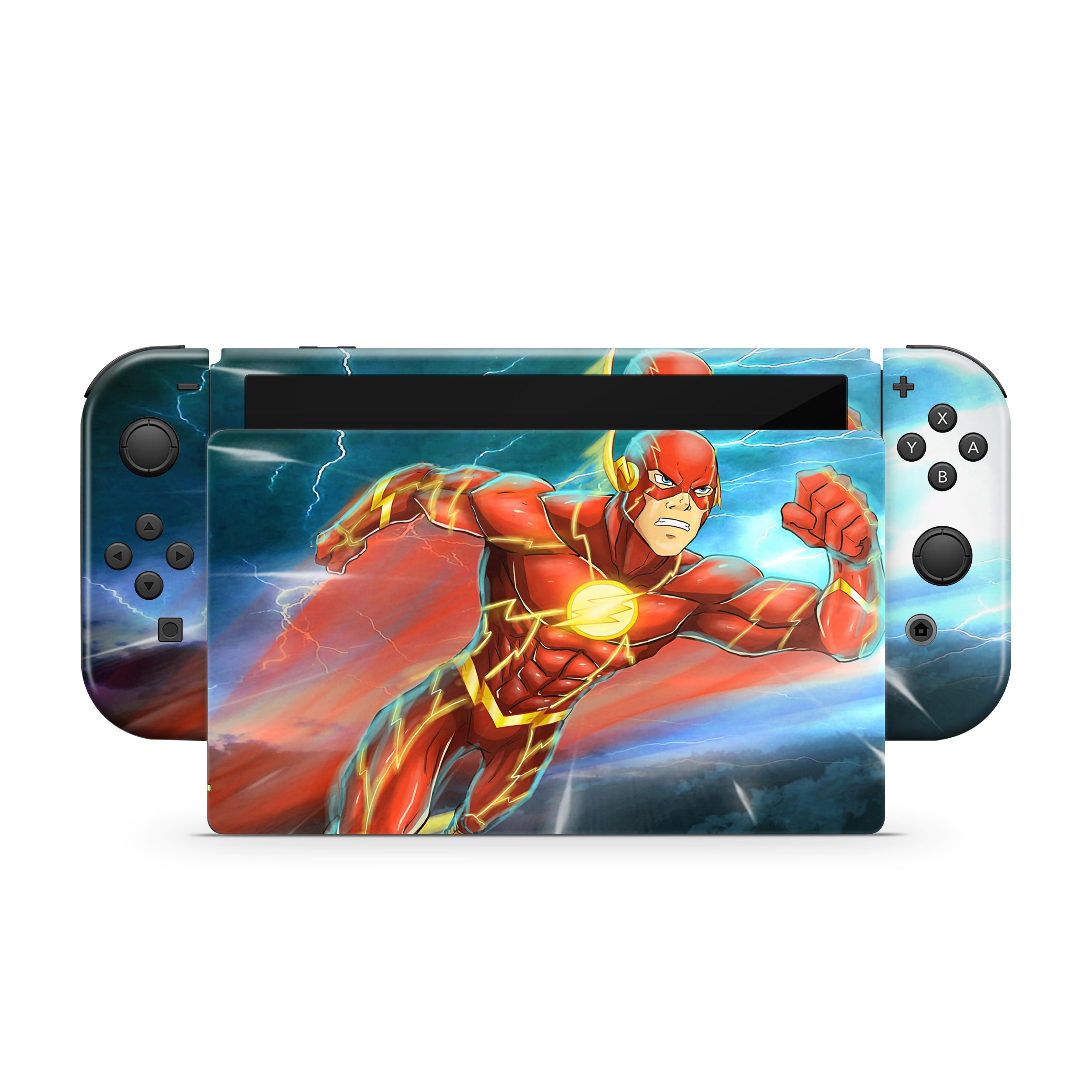 Red Velocity v2 Nintendo Switch OLED Skin - Comics-inspired design