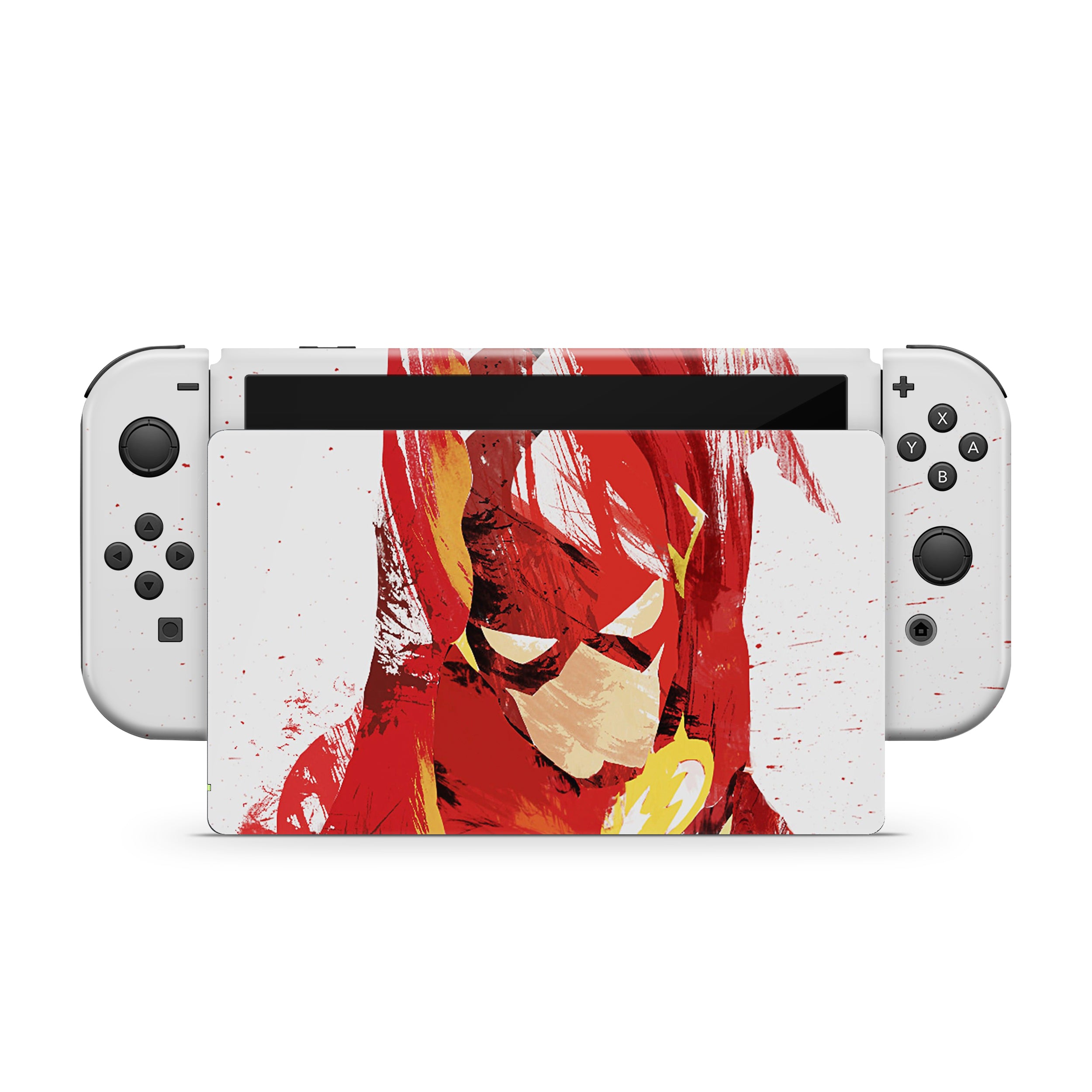 Red Velocity v4 Nintendo Switch OLED Skin - Comics-inspired design