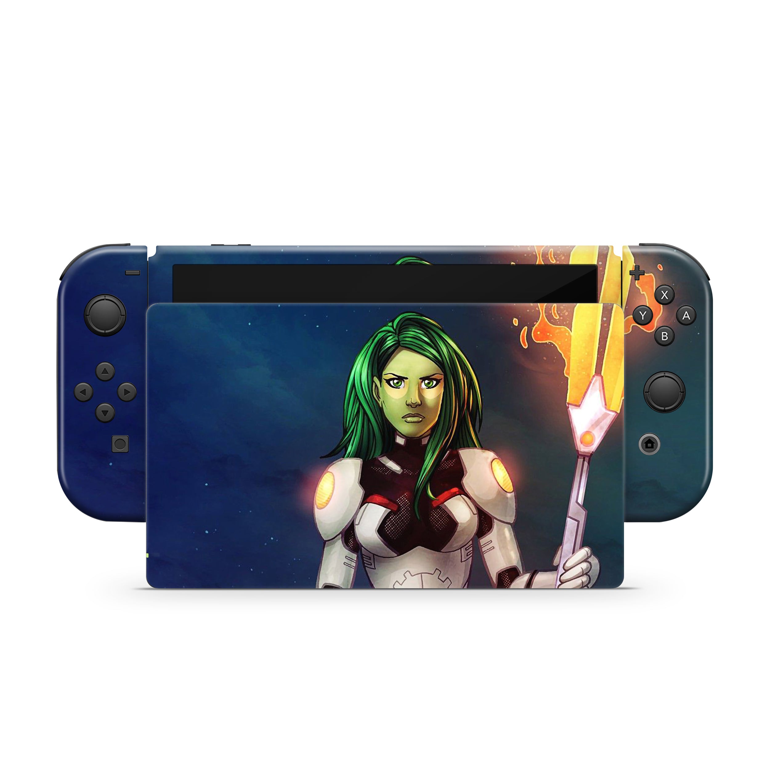 Celestial Assassin v2 Nintendo Switch OLED Skin - Comics-inspired design