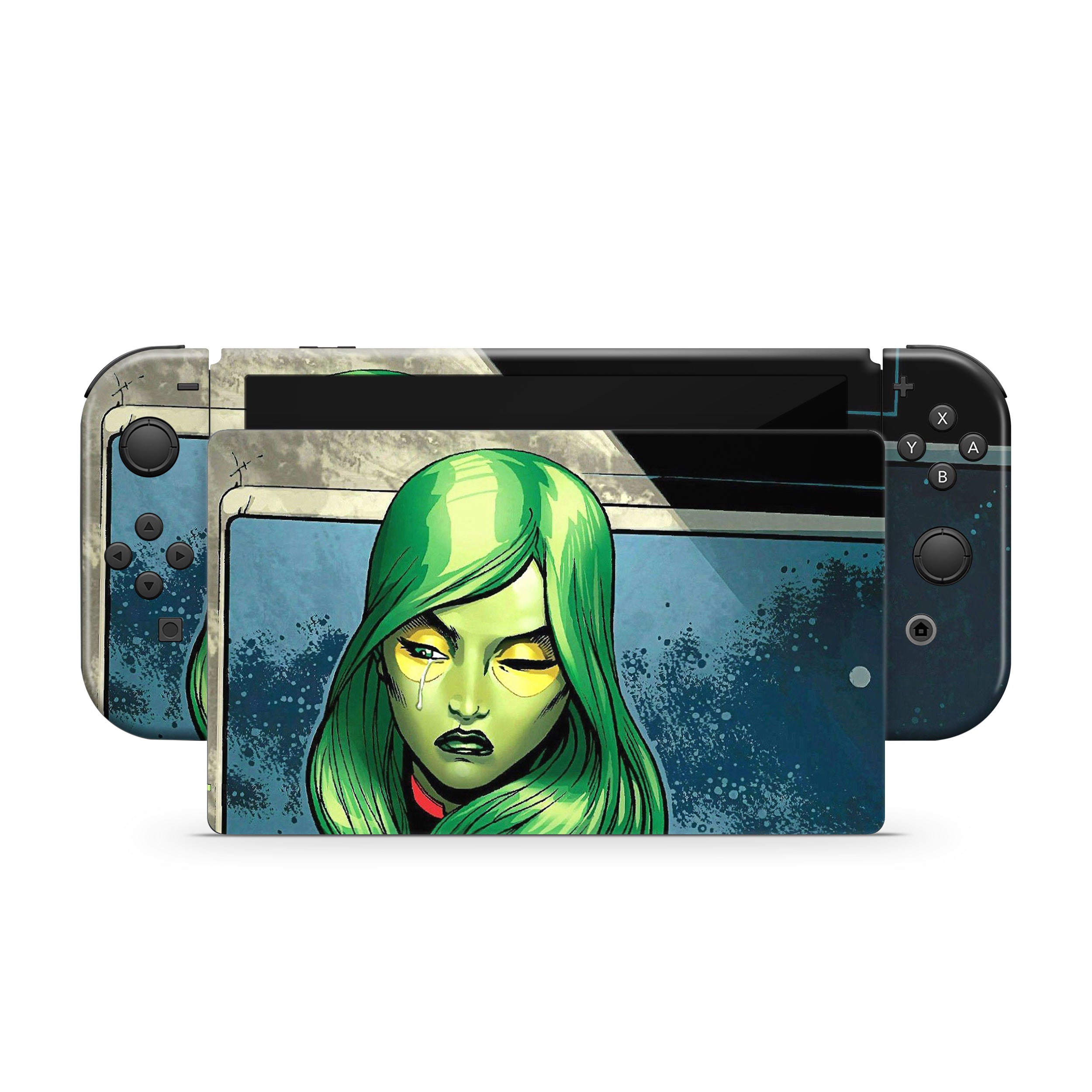 Celestial Assassin v3 Nintendo Switch OLED Skin - Comics-inspired design