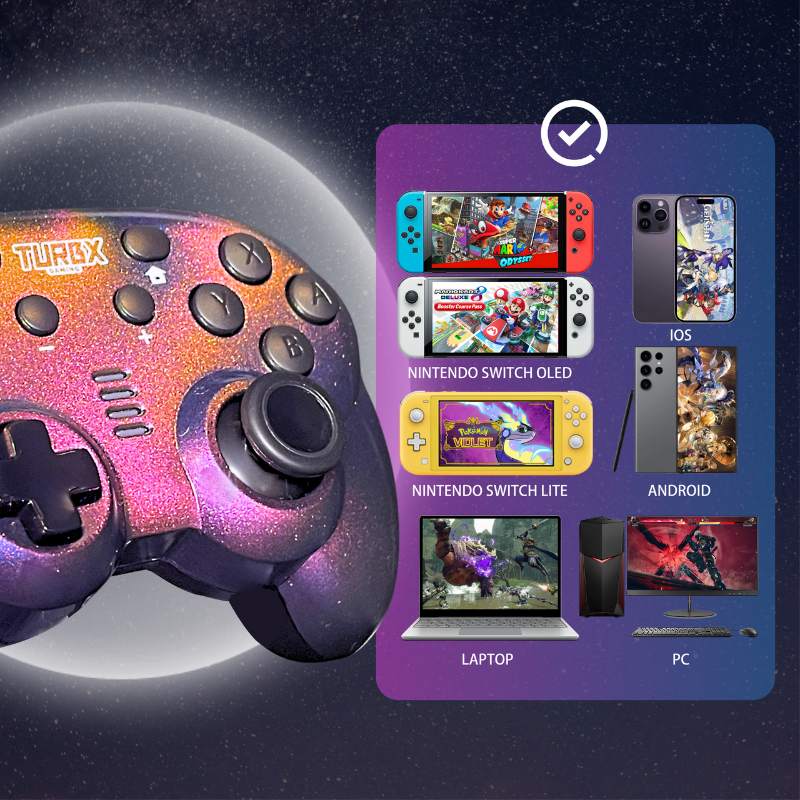 turbX Prism Shift Mini Sized Wireless Gaming Controller