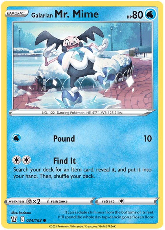 Galarian Mr. Mime (034/163) [Sword & Shield: Battle Styles]
