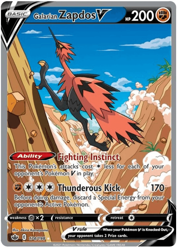Galarian Zapdos V (174/198) [Sword & Shield: Chilling Reign]