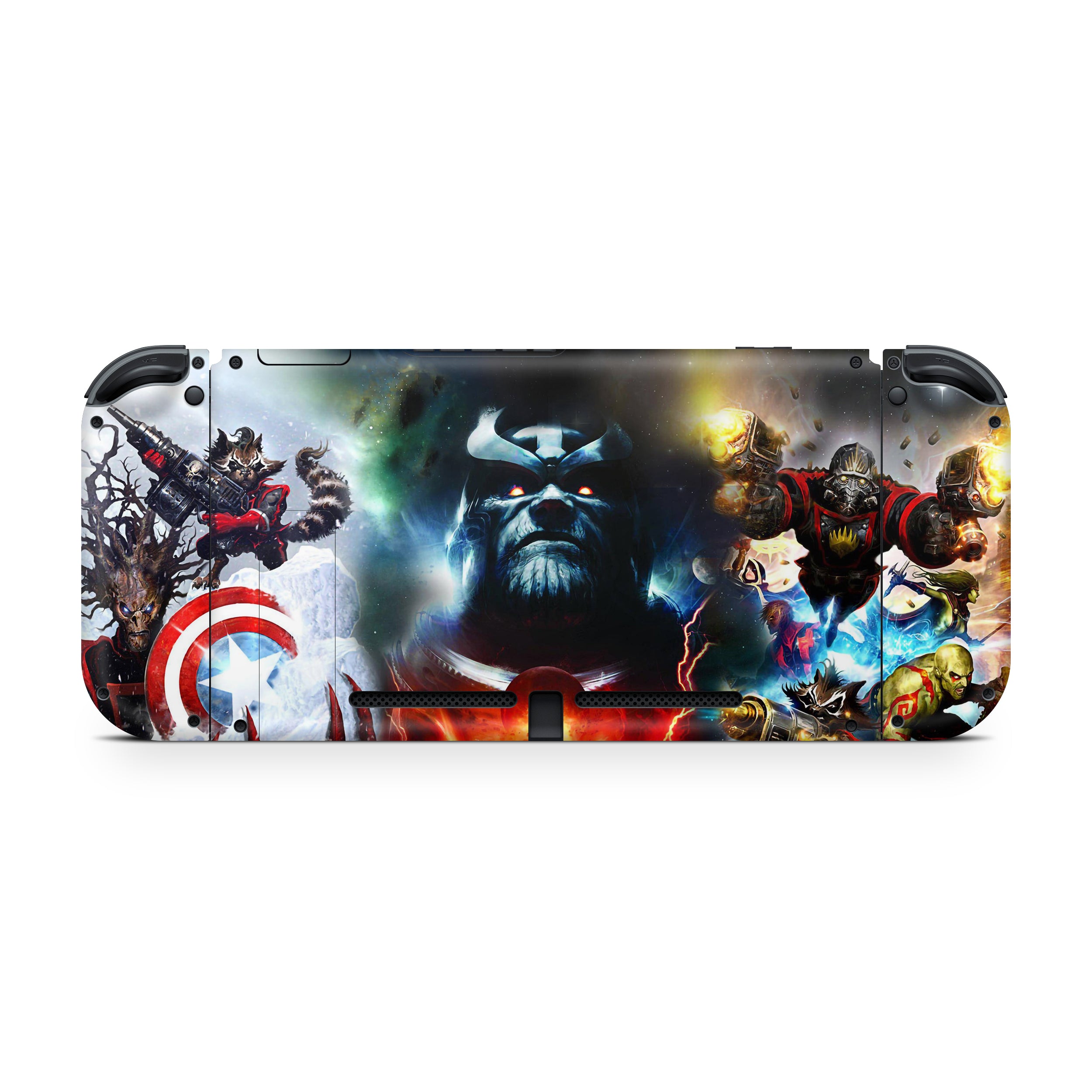 Titan of Doom v4 Nintendo Switch OLED Skin - Comics-inspired design
