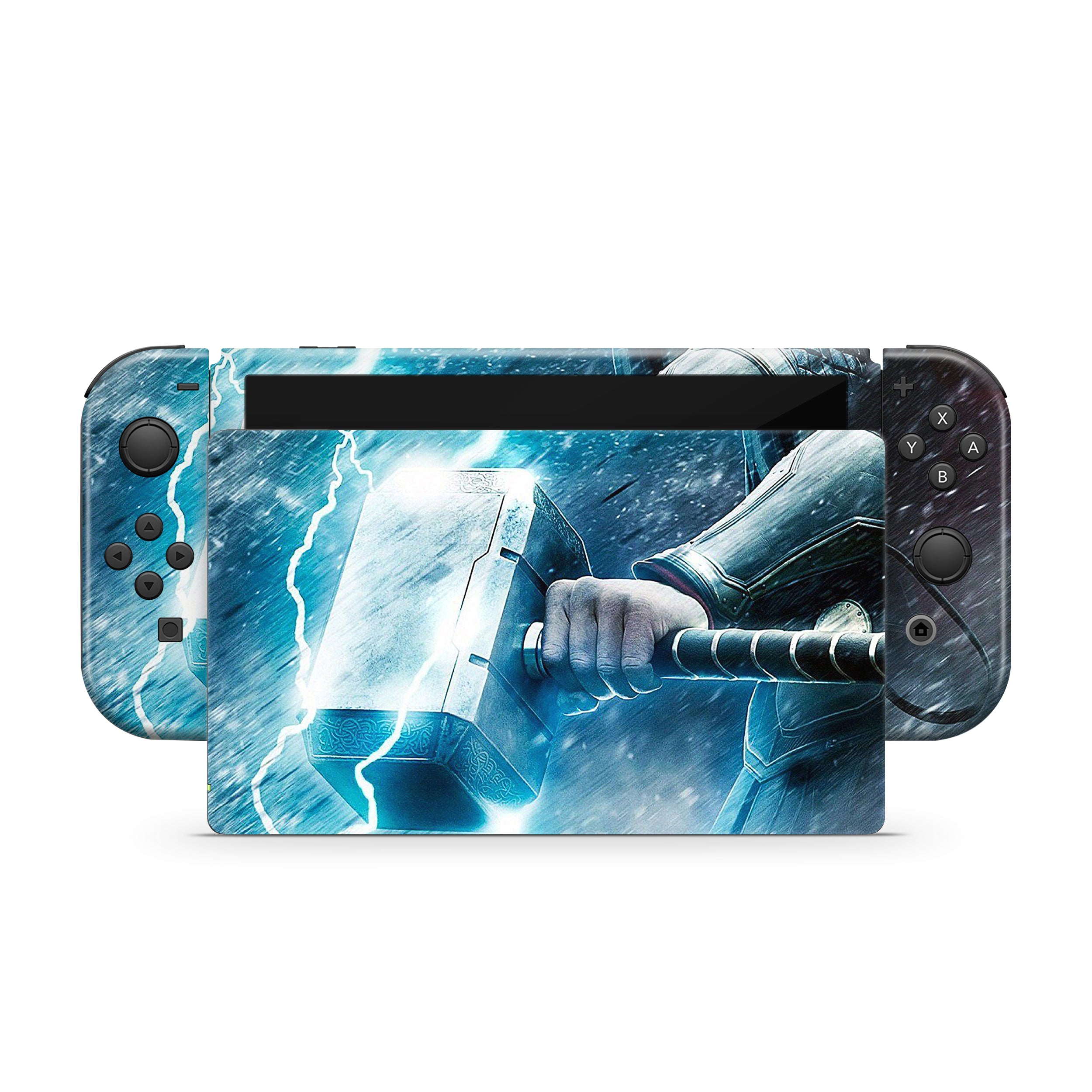 Thunder God v1 Nintendo Switch OLED Skin - Comics-inspired design