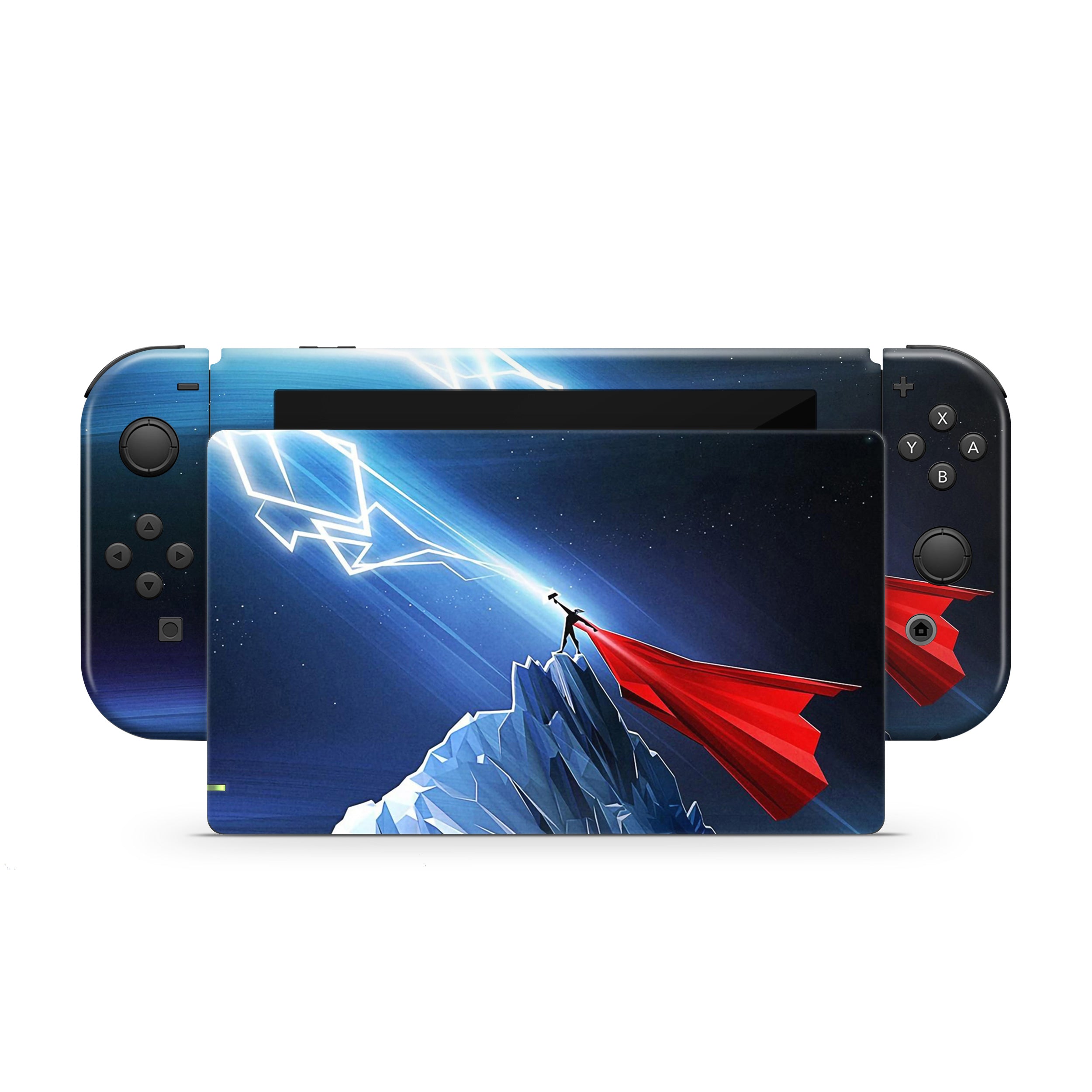 Thunder God v3 Nintendo Switch Skin - Comics-inspired design