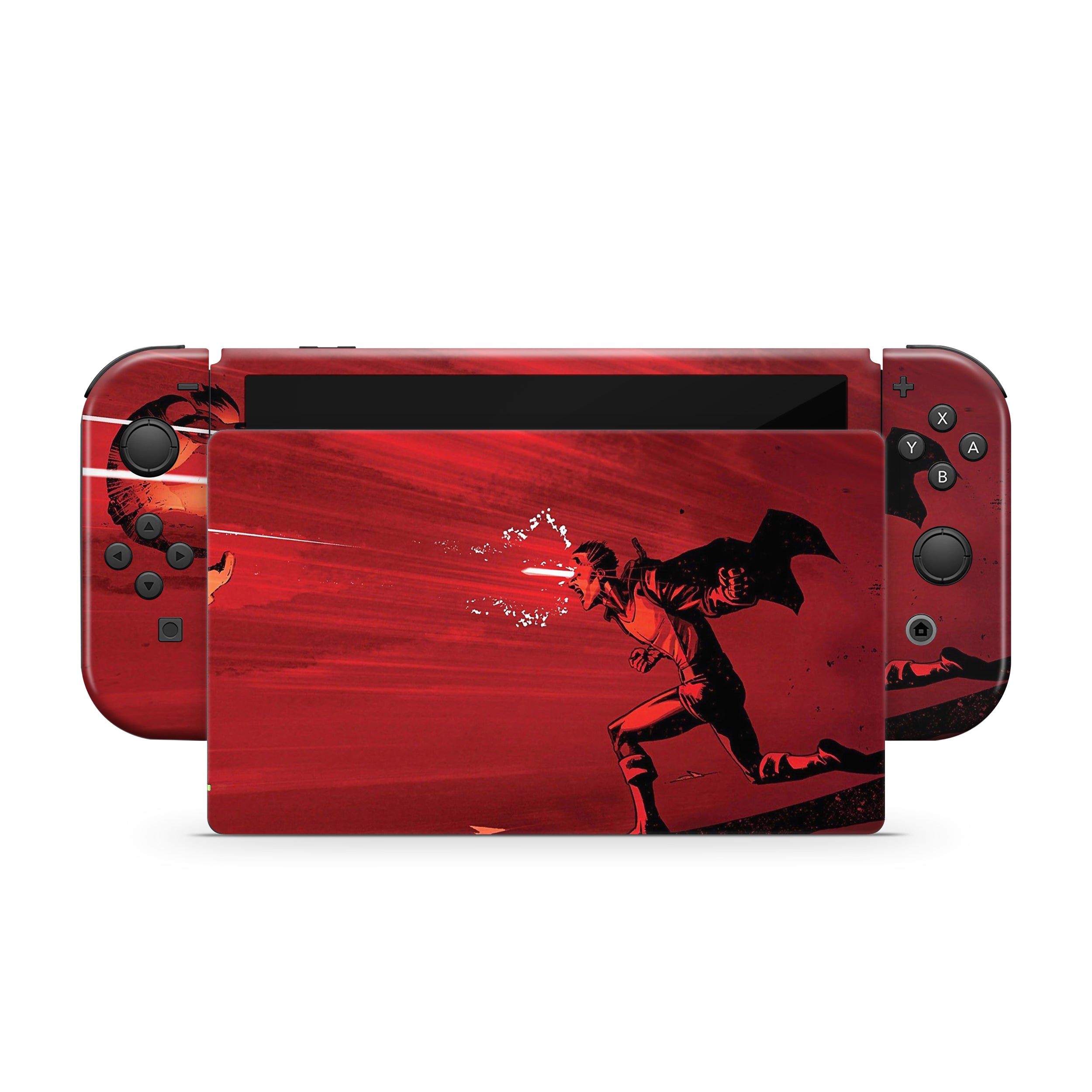 Optical Blast v1 Nintendo Switch OLED Skin - Comics-inspired design