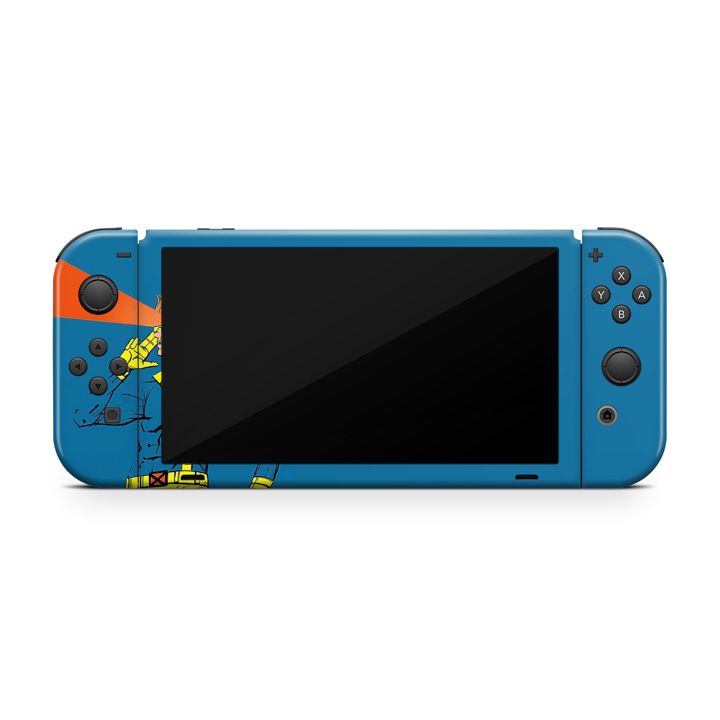 Optical Blast v2 Nintendo Switch OLED Skin - Comics-inspired design