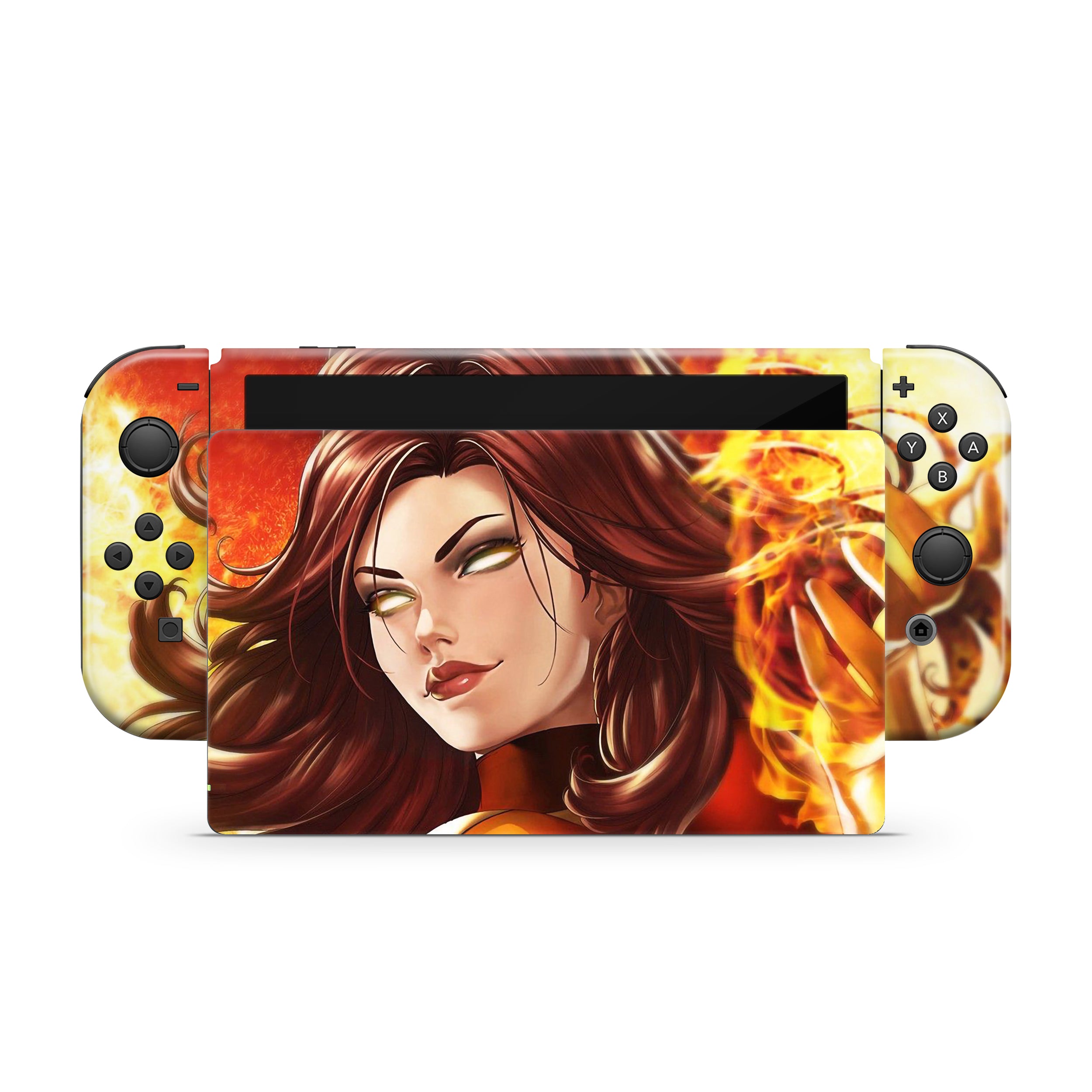 Dawnfire v1 Nintendo Switch OLED Skin - Comics-inspired design