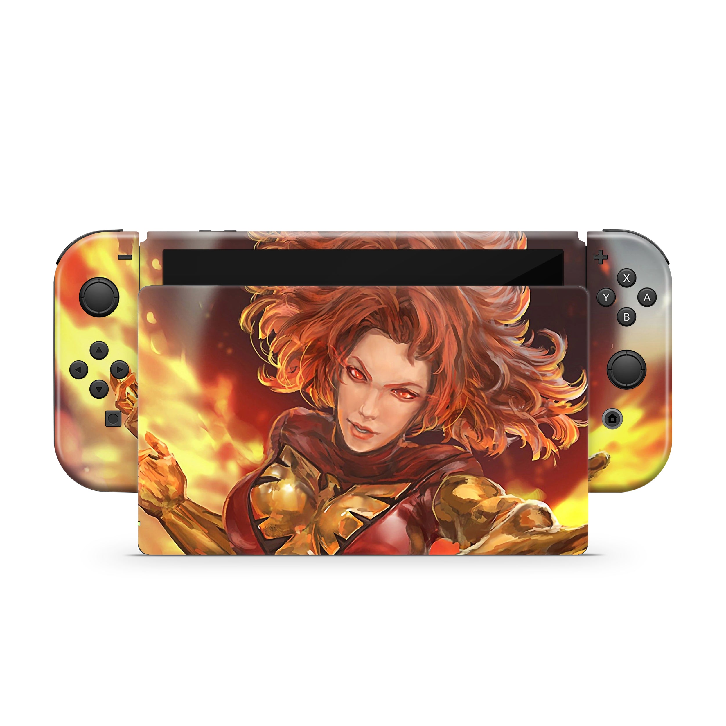 Dawnfire v3 Nintendo Switch OLED Skin - Comics-inspired design