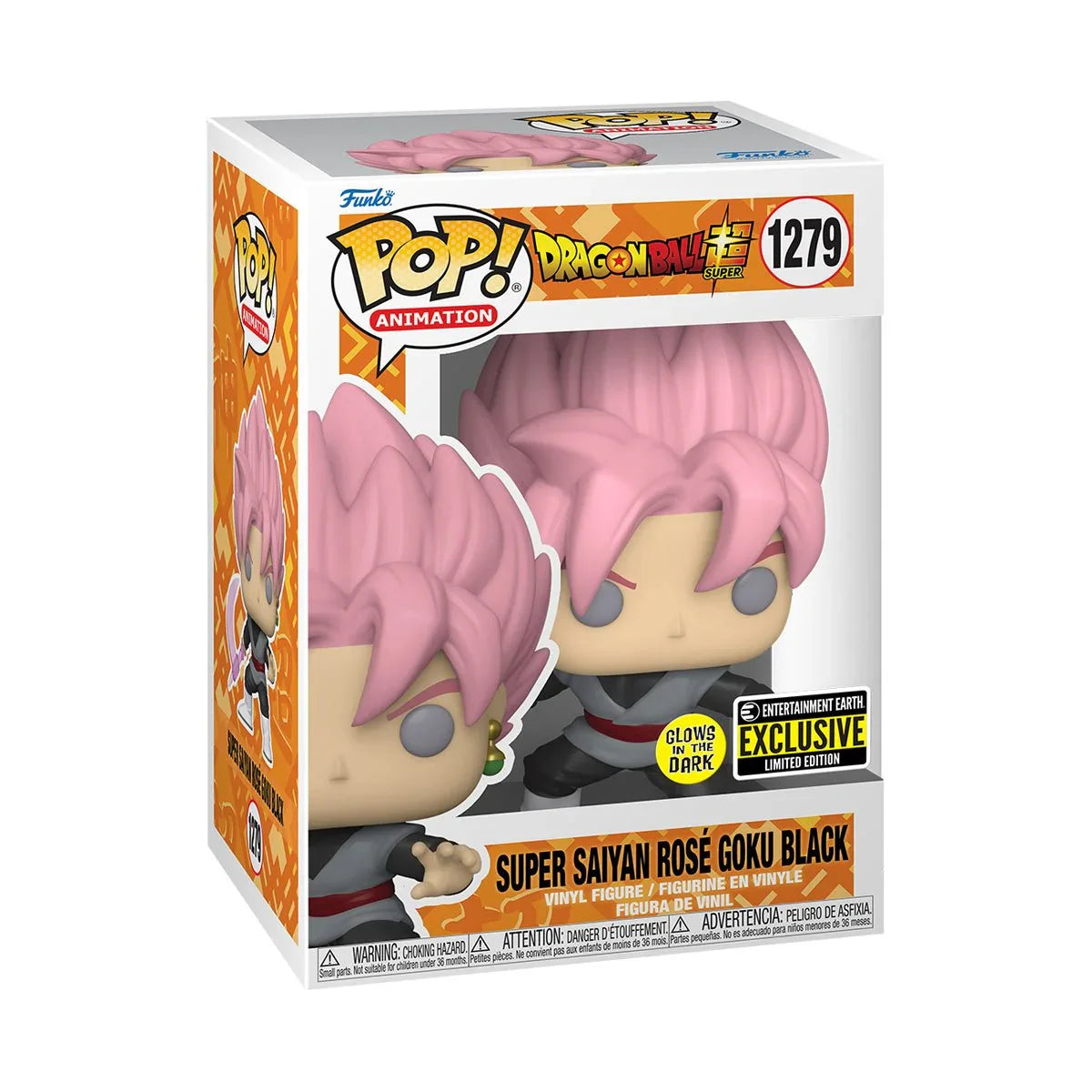 Funko Pop! Dragon Ball Super Saiyan Rose Goku Black Glow-in-the-Dark - Entertainment Earth Exclusive