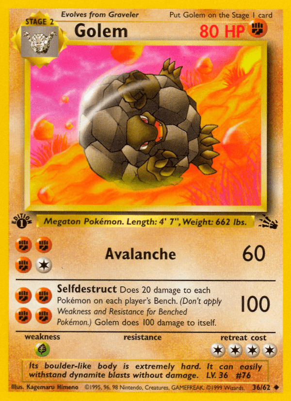 Golem (36/62) [Fossil 1st Edition]