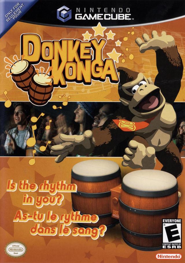 Donkey Konga Bongos + 3 Game Bundle (Gamecube)