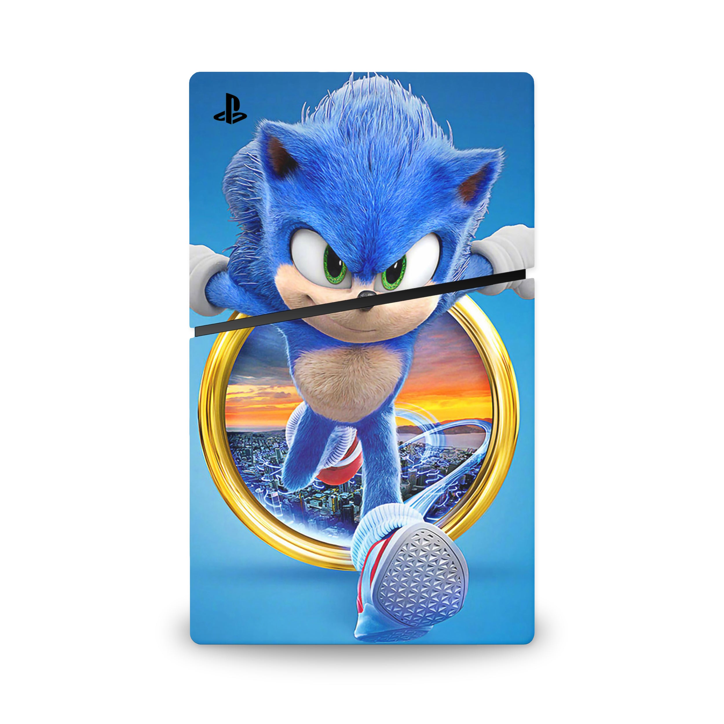 Blue Speedster v1 PS5 Slim Skin - Video Game-inspired design