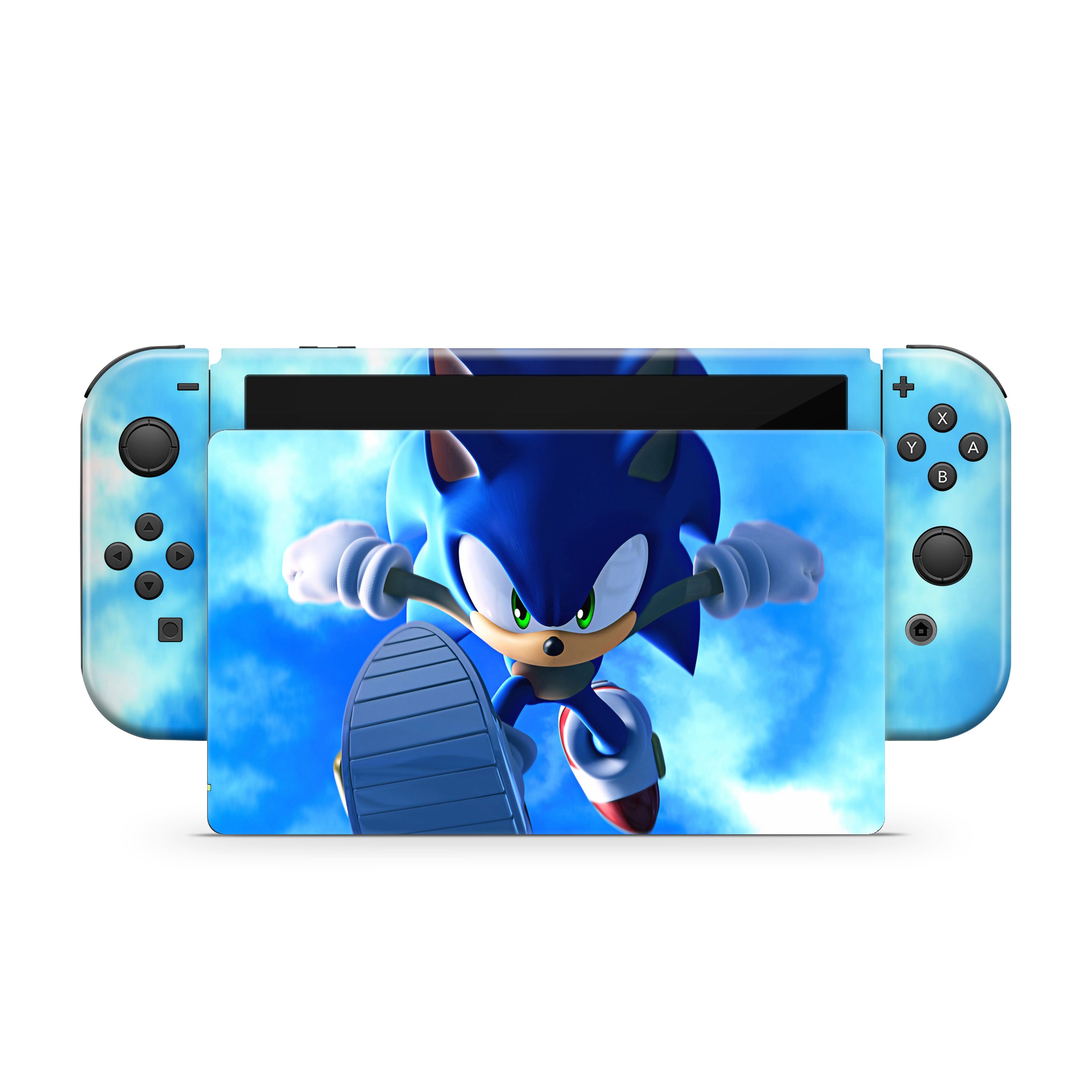 Blue Speedster v3 Nintendo Switch OLED Skin - Video Game-inspired design