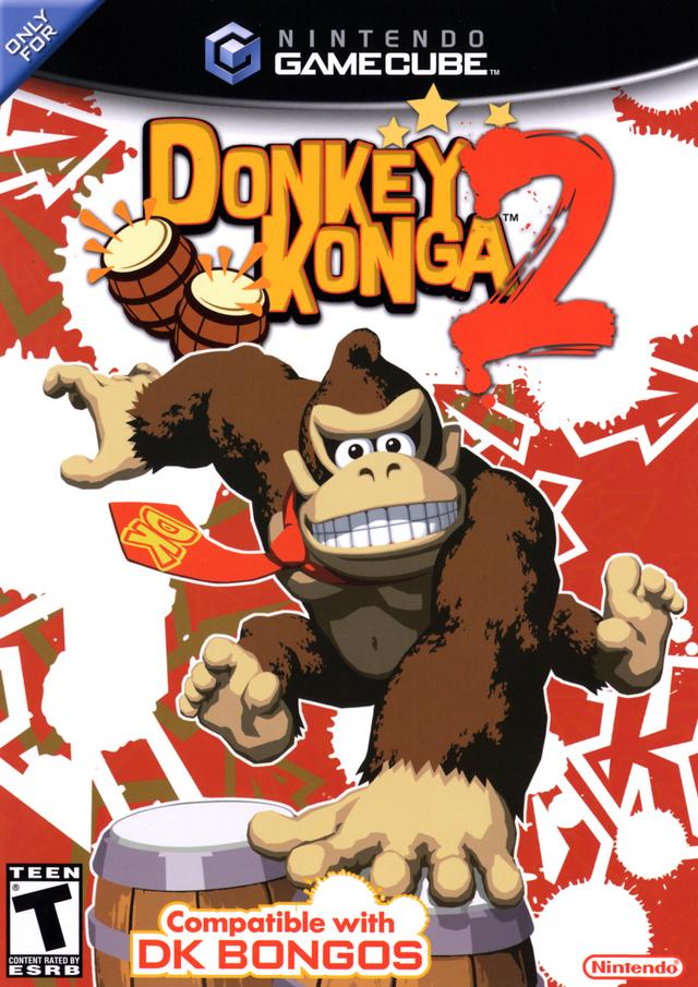 Donkey Konga Bongos + 3 Game Bundle (Gamecube)