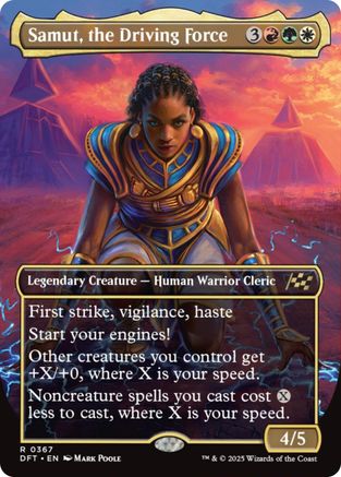 Samut, the Driving Force (DFT-367) - Aetherdrift (Borderless) Foil