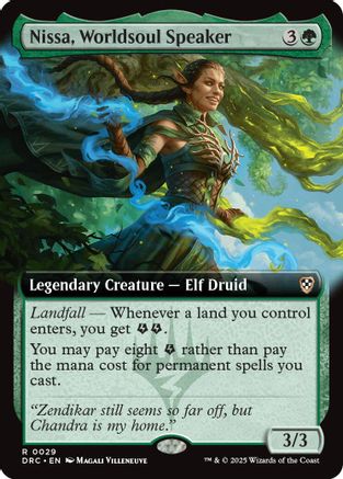 Nissa, Worldsoul Speaker (DRC-029) - Commander: Aetherdrift: (Extended Art)