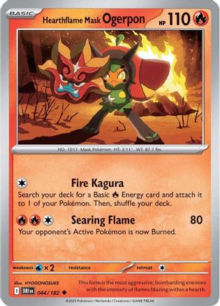 Hearthflame Mask Ogerpon 044 - SV10 Destined Rivals Reverse Holofoil